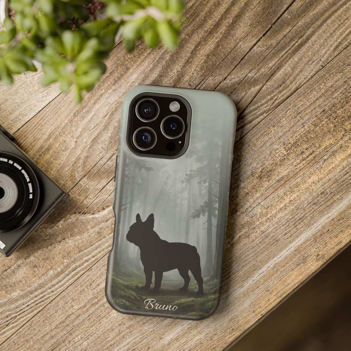 Personalized French Bulldog Misty Forest Phone Case — Wireless Charging Cover