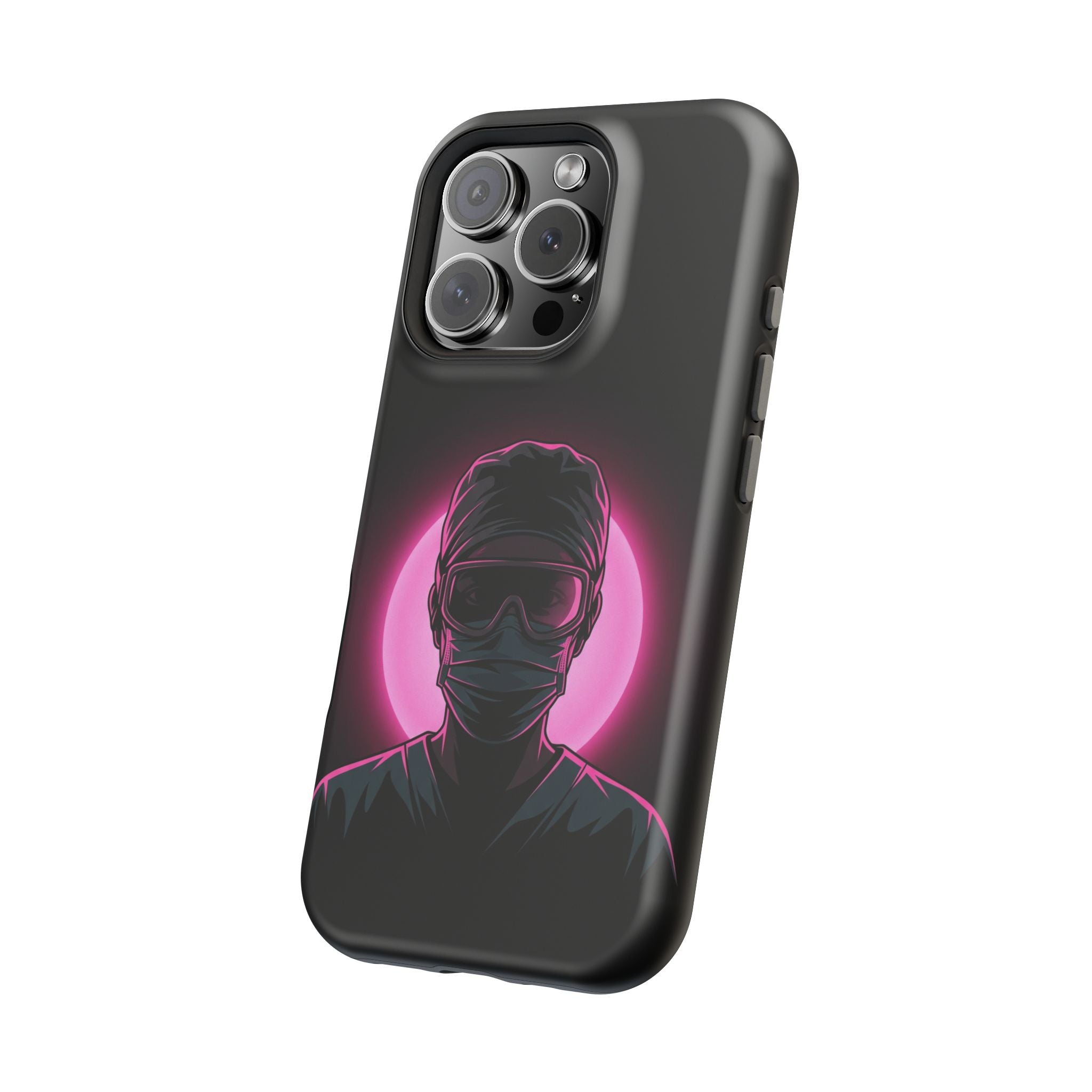Nurse Portrait Phone Case — Navy Wireless Charging Cover