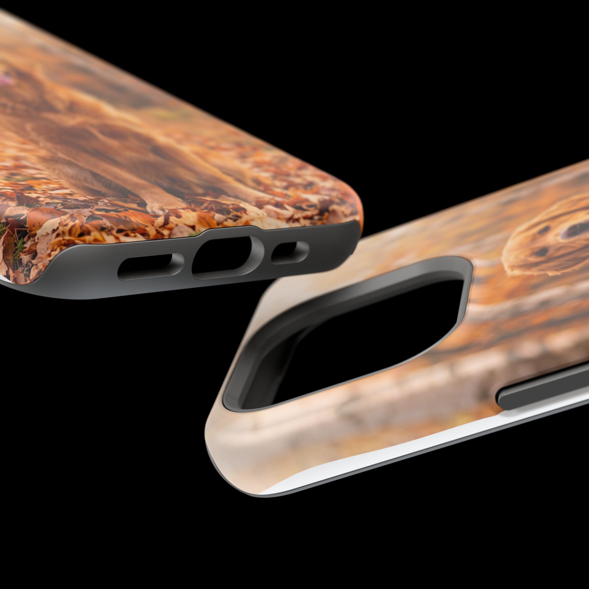 Autumn Golden Retriever Phone Case — Impact-Resistant Wireless Charging Cover