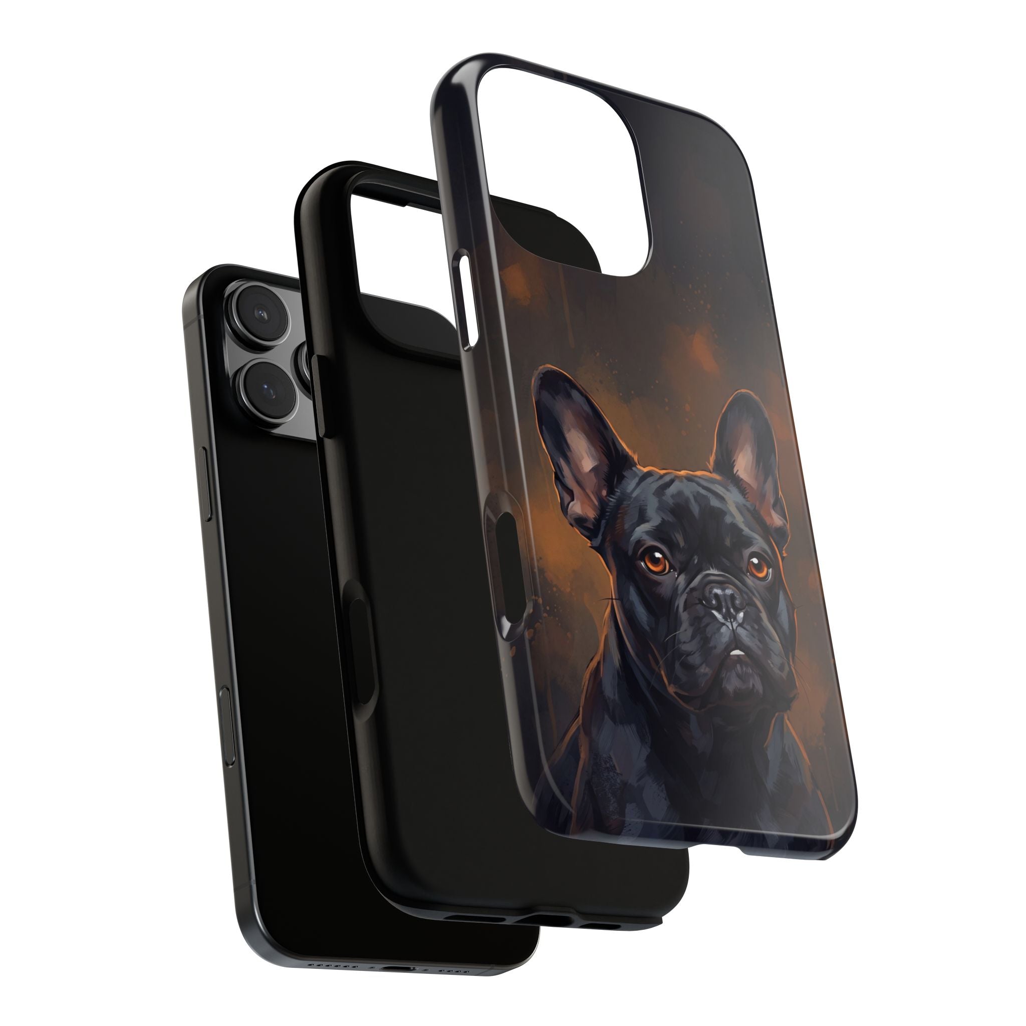 Moody French Bulldog Portrait Phone Case | Dramatic Studio Photography Style | iPhone & Samsung