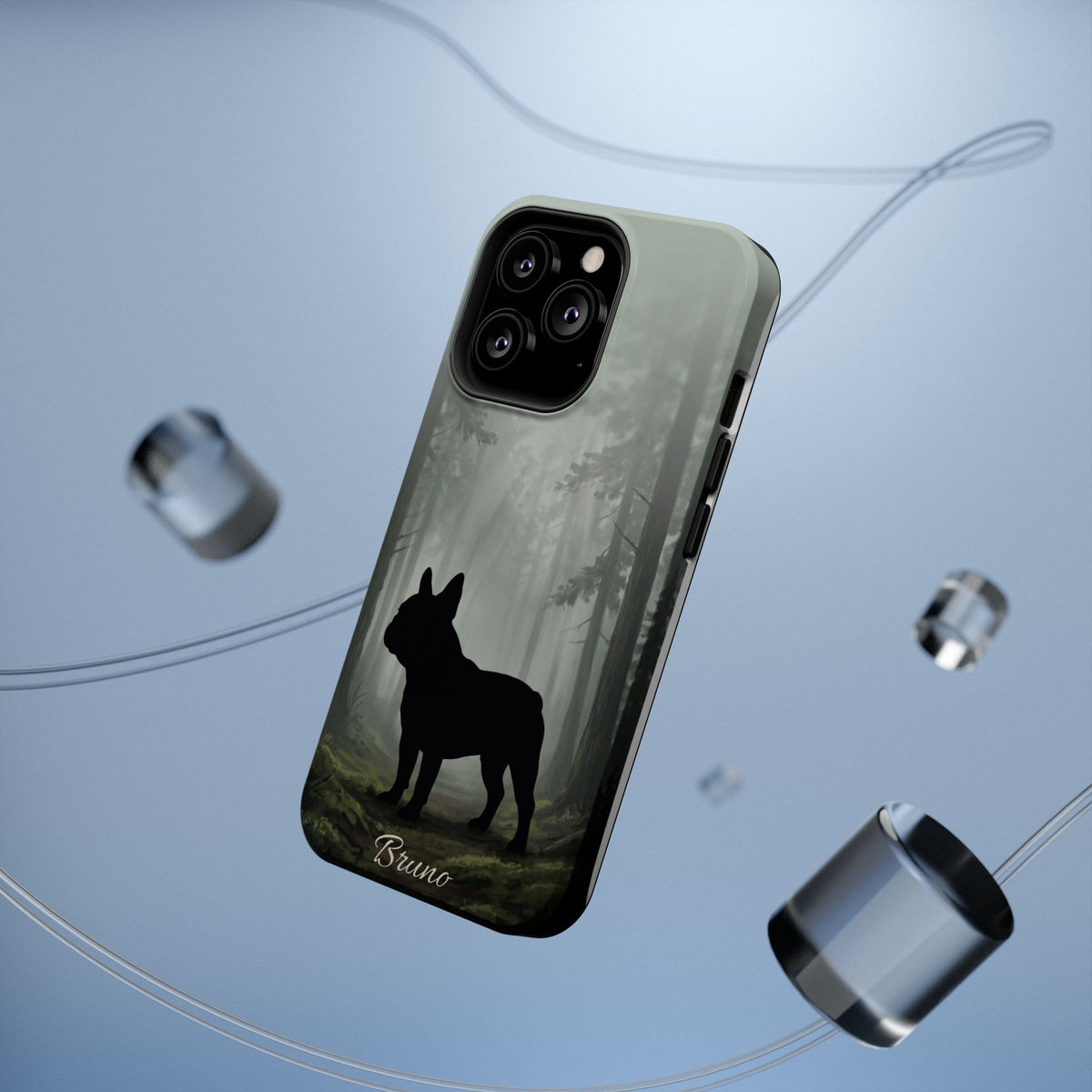 Personalized French Bulldog Misty Forest Phone Case — Wireless Charging Cover