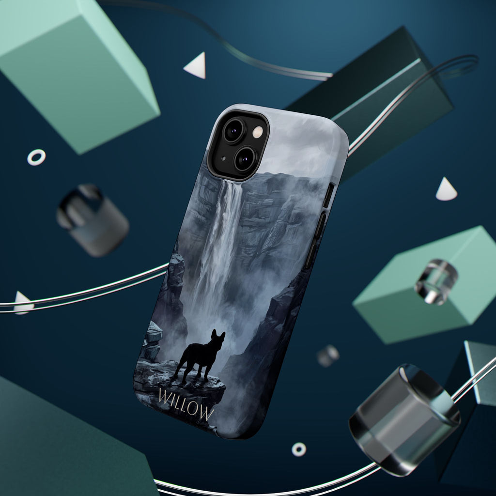 Personalized French Bulldog Misty Waterfall Phone Case — Wireless Charging Cover