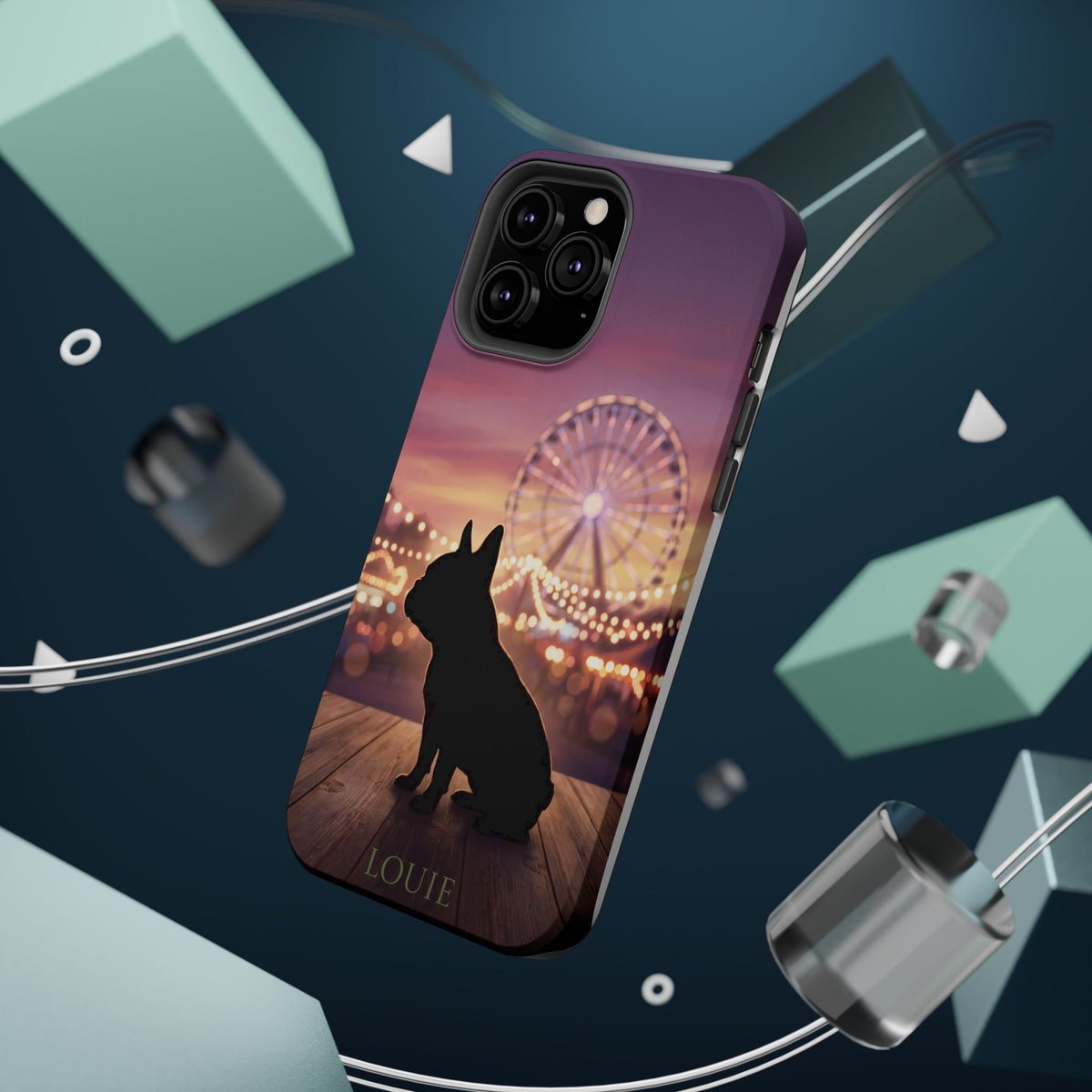 Personalized French Bulldog Carnival Nights Phone Case — Wireless Charging Cover