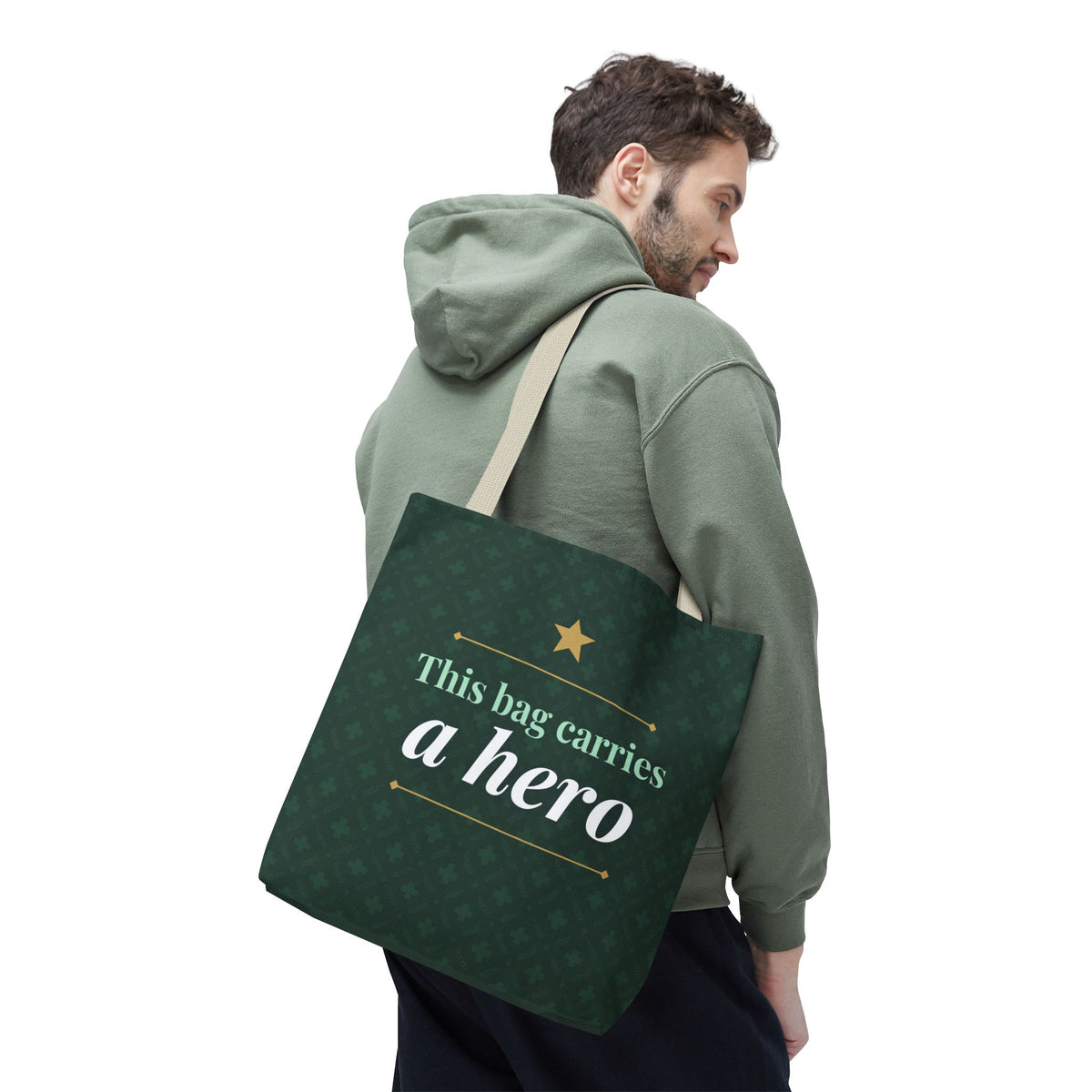 This Bag Carries a Hero Tote | Nurse Gift Tote Bag | Essential Worker Appreciation Gift | Premium Polyester Carry-All