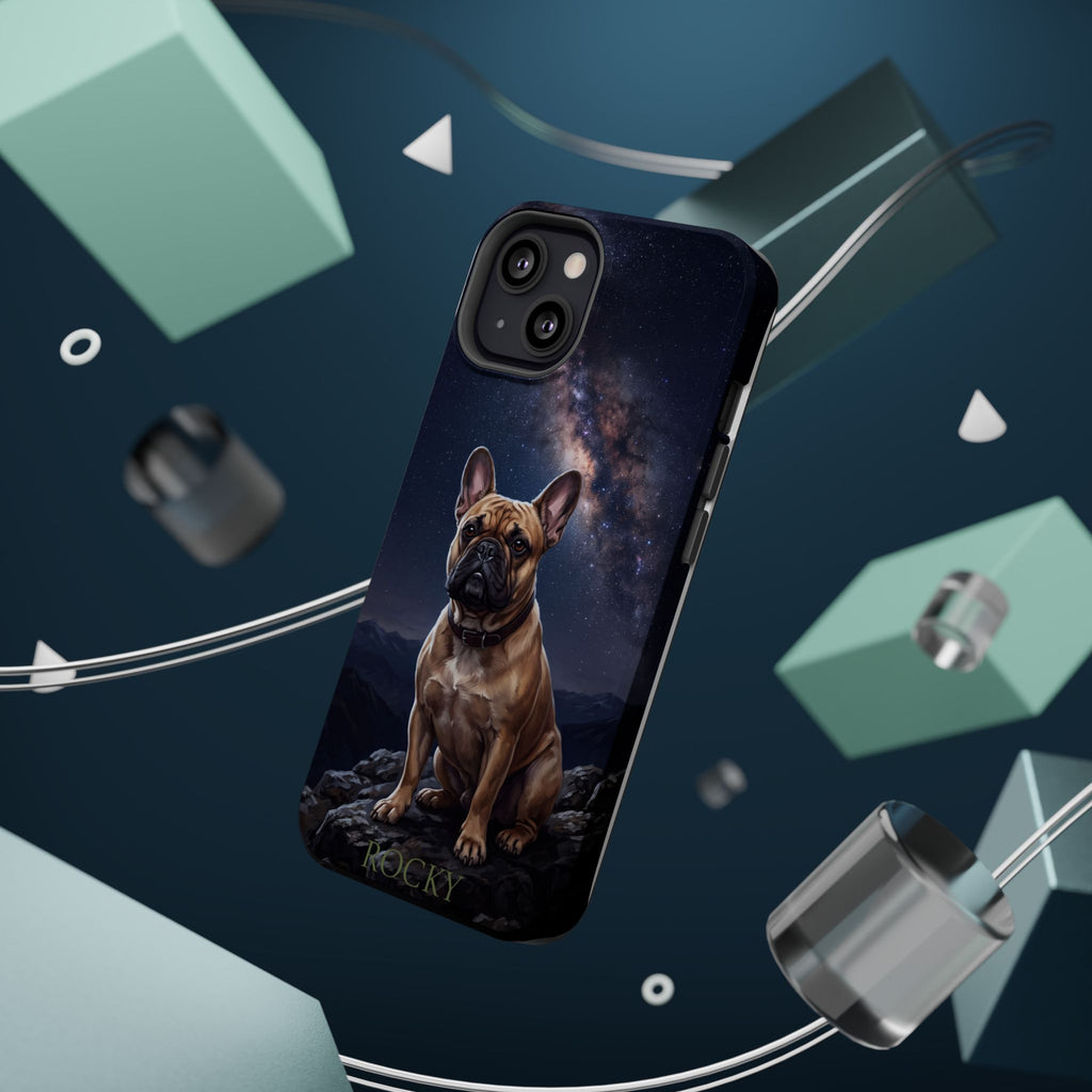 Personalized French Bulldog Starry Night Sky Phone Case — Wireless Charging Cover