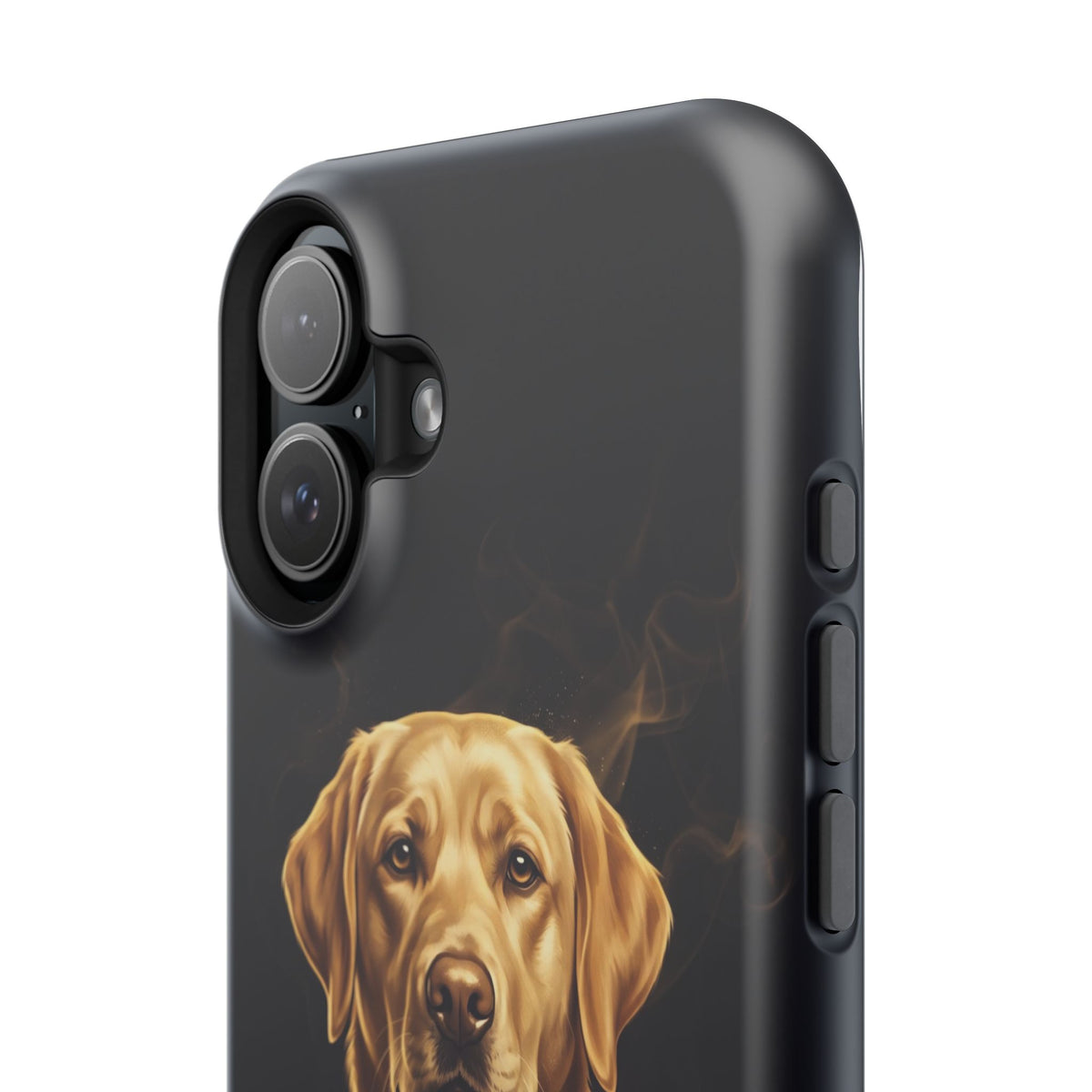 Personalized Gold Smoke Labrador Phone Case — Tough Magnetic Case with Wireless Charging