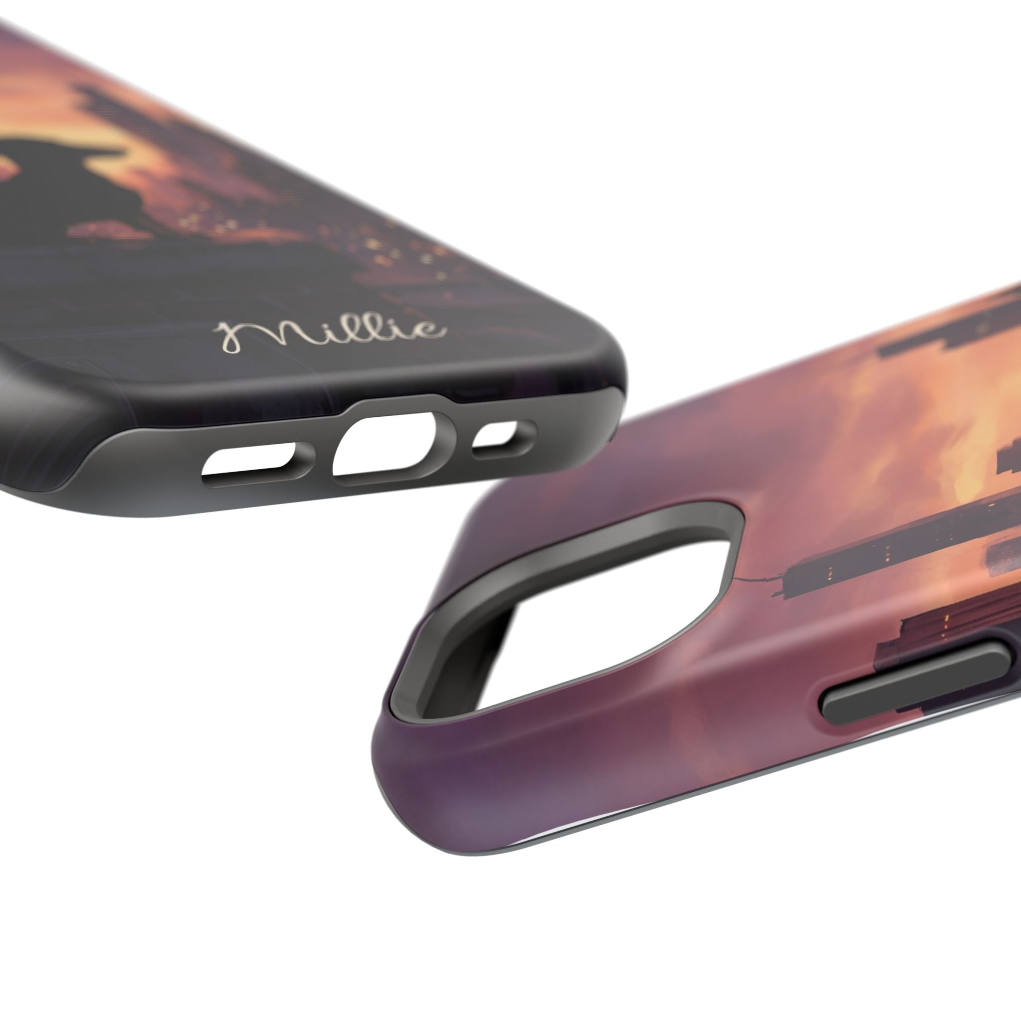 Personalized Dachshund City Skyline Phone Case — Wireless Charging Cover