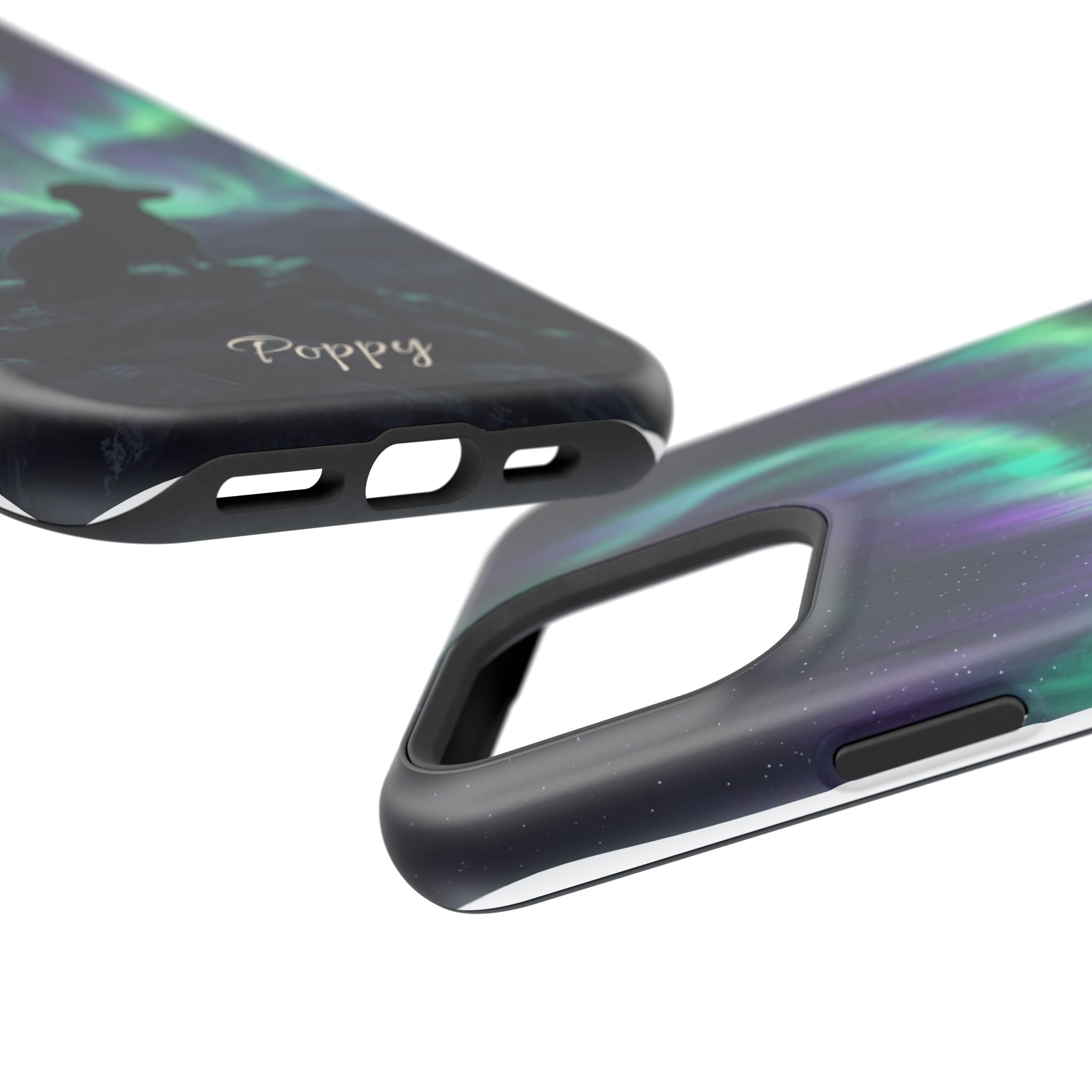 Personalized Dachshund Northern Lights Phone Case — Wireless Charging Cover