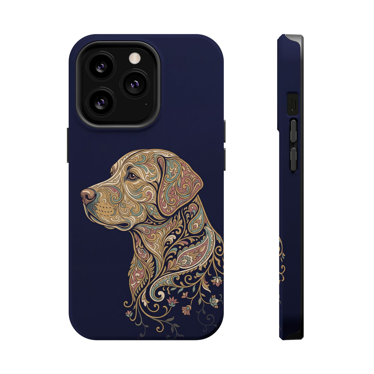 Paisley Labrador Phone Case — Tough Magnetic Case with Wireless Charging