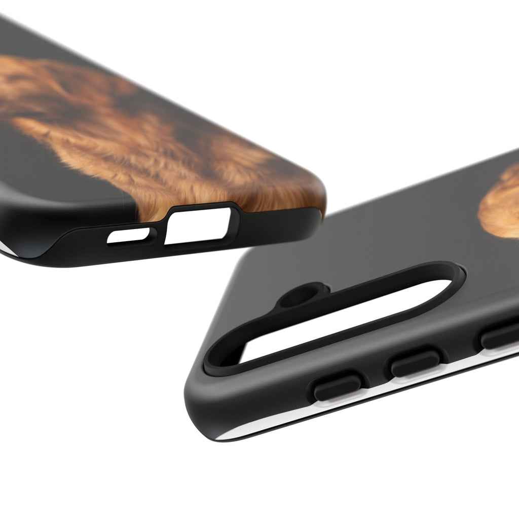 Golden Retriever Portrait Phone Case | Realistic Dog Photo on Black Background | iPhone & Samsung