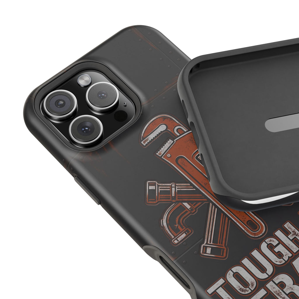 Tough By Trade Phone Case — Crossed Wrenches Wireless Charging Cover