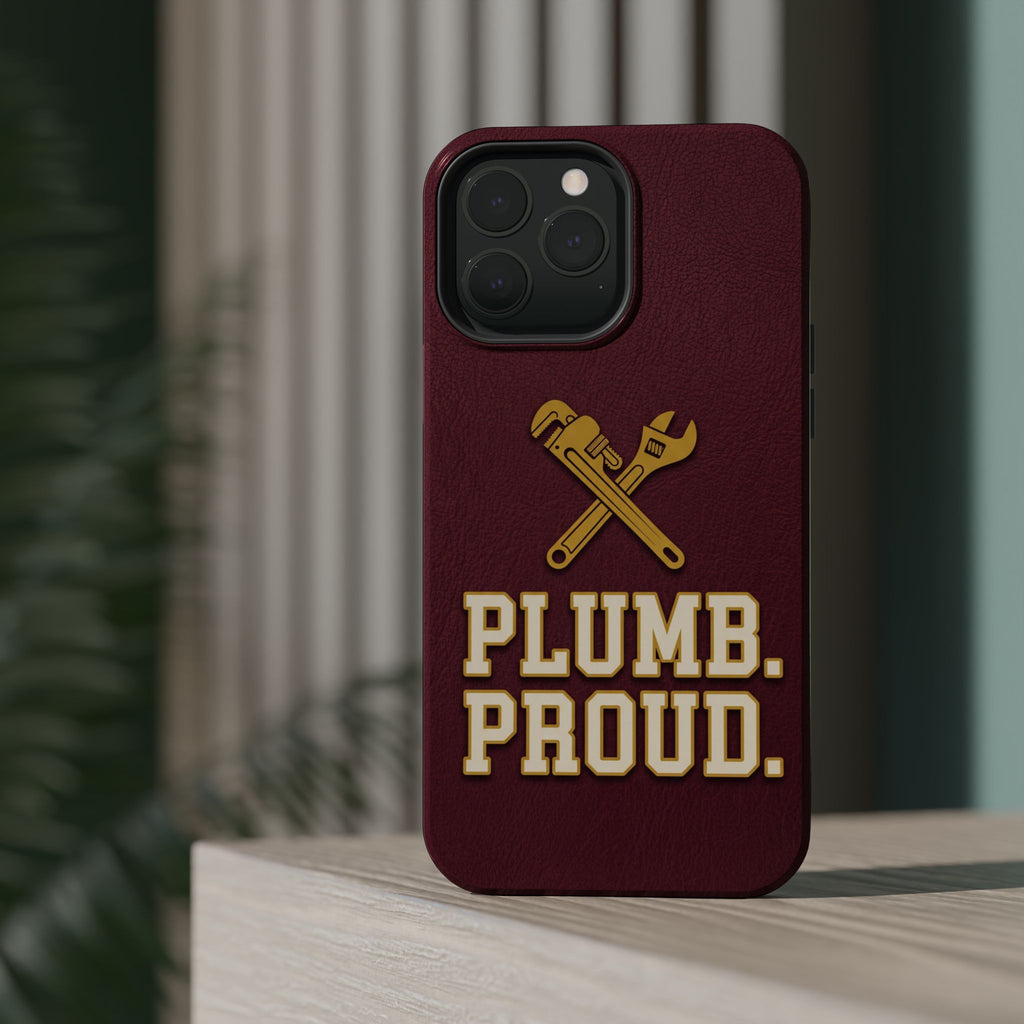 Plumb. Proud. Phone Case — Crossed Wrenches Wireless Charging Cover