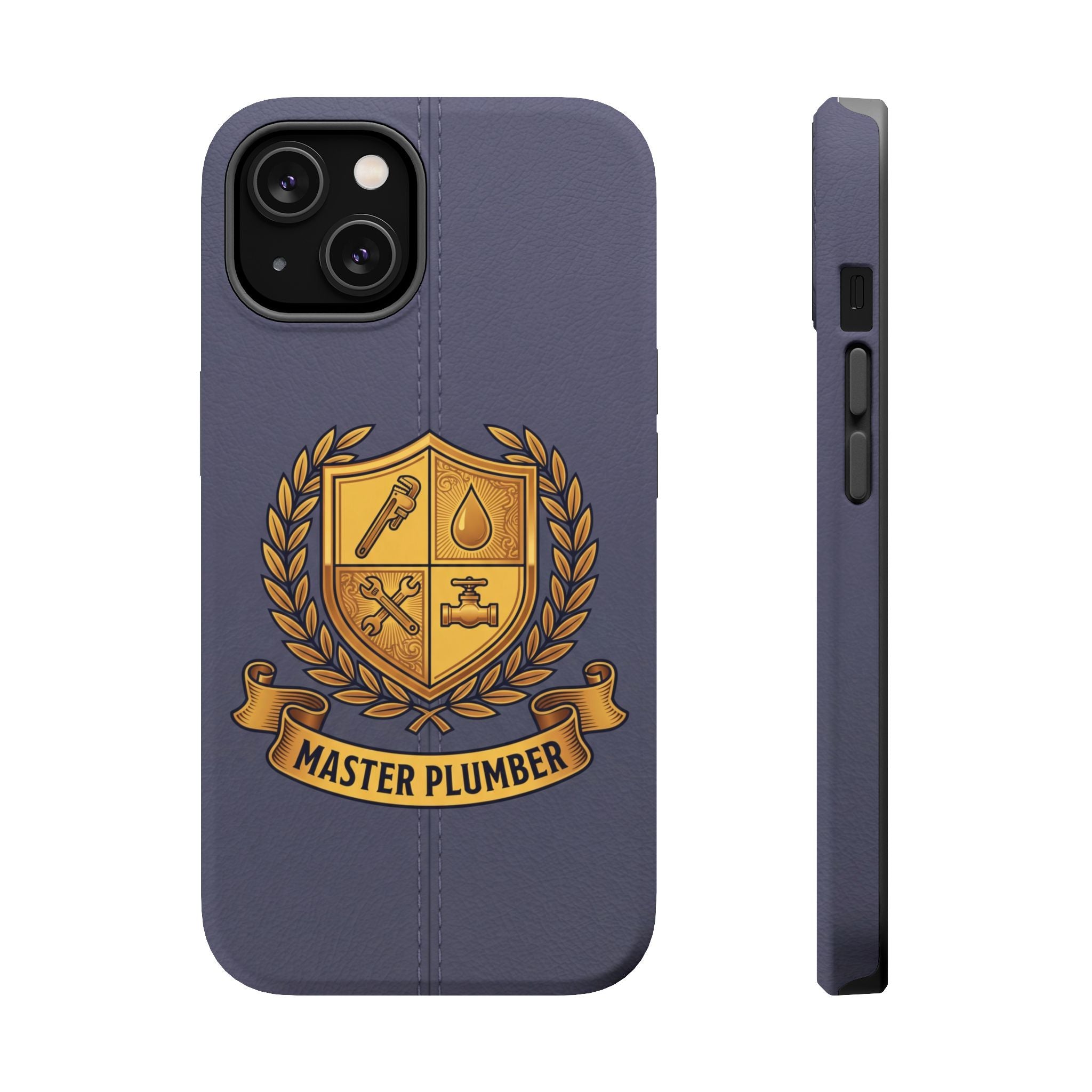 Master Plumber Crest Phone Case — Heraldic Shield Wireless Charging Cover