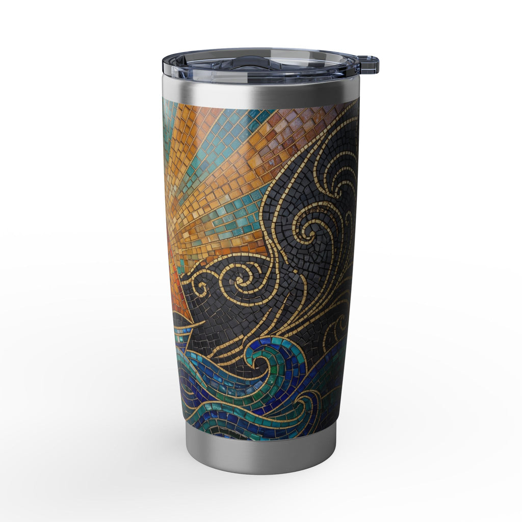 Sailing Tumbler | Jewel Mosaic Art — 20 oz Stainless Travel Mug
