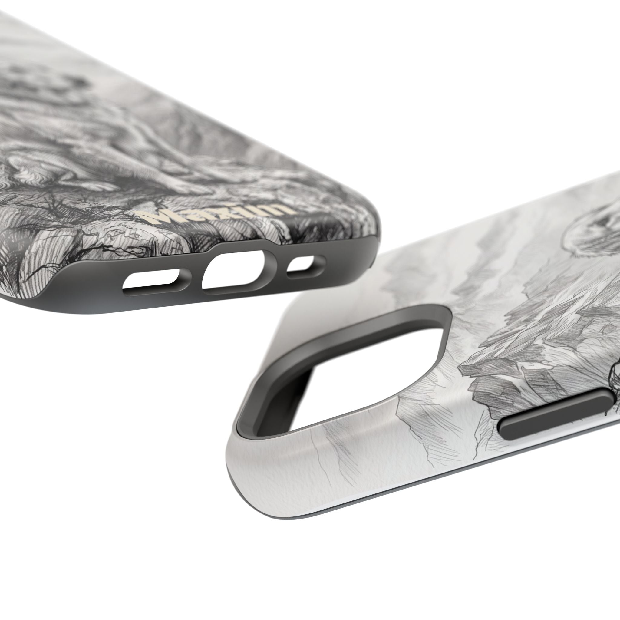 Personalized Golden Retriever Mountain Peak Phone Case — Wireless Charging Cover