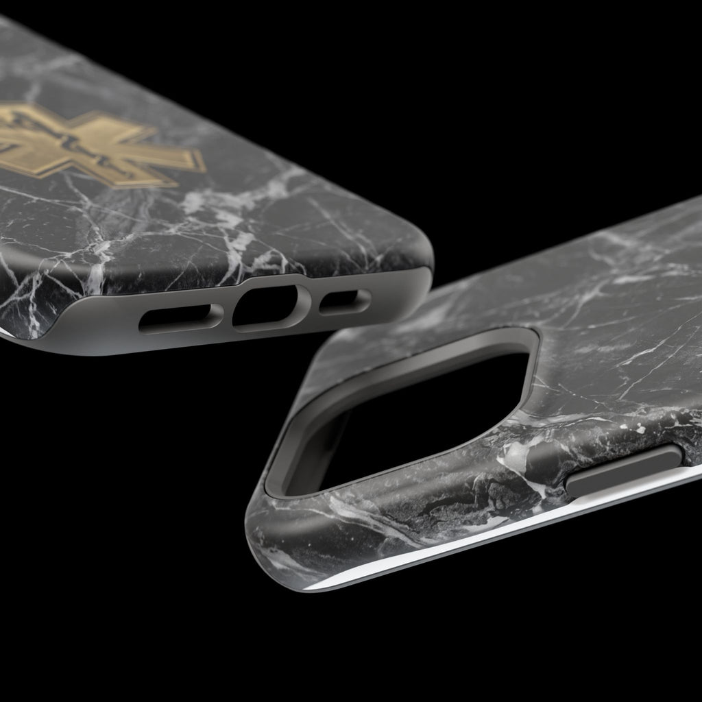 Paramedic/EMT Marble Phone Case — Magnetic Wireless Charging Cover