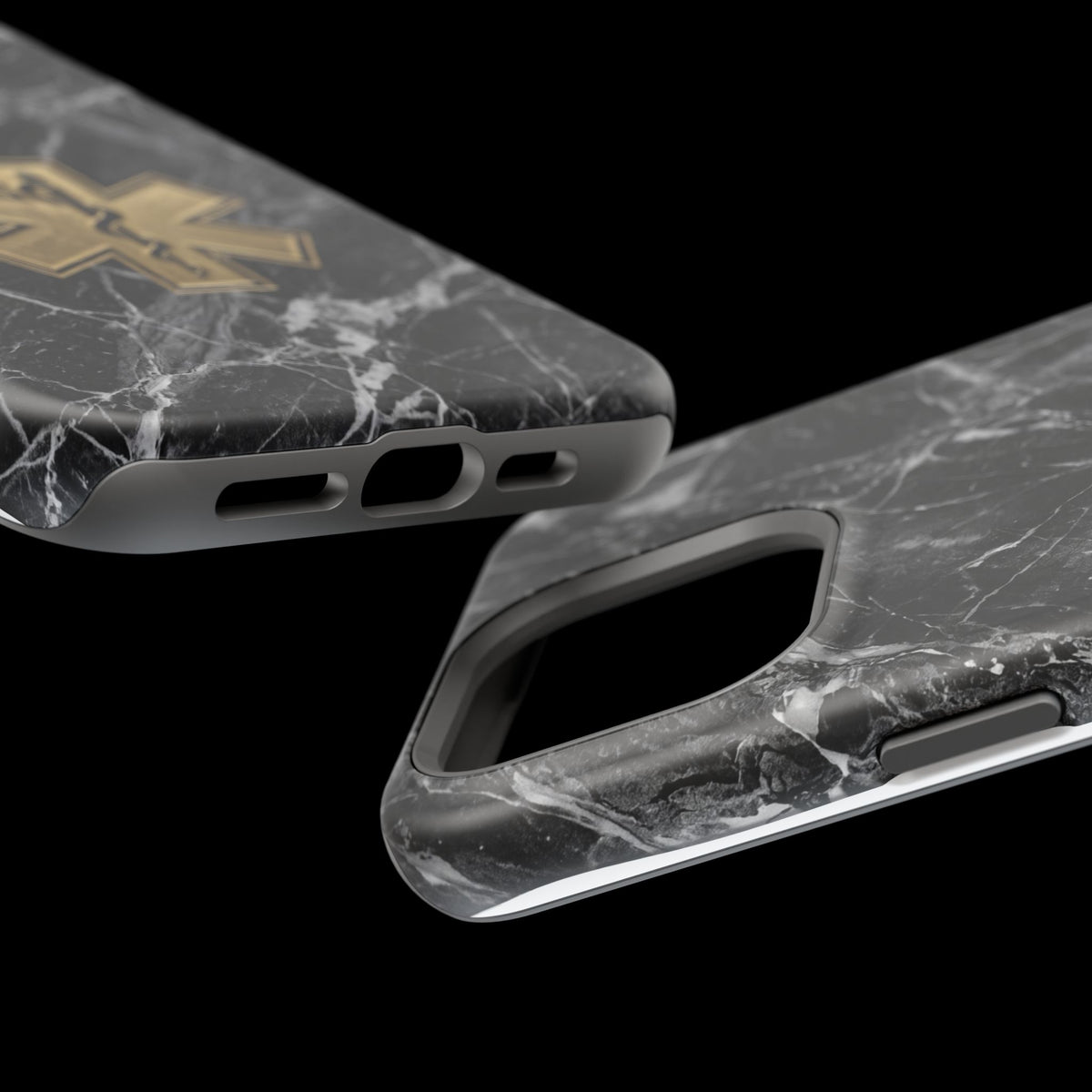 Paramedic/EMT Marble Phone Case — Magnetic Wireless Charging Cover