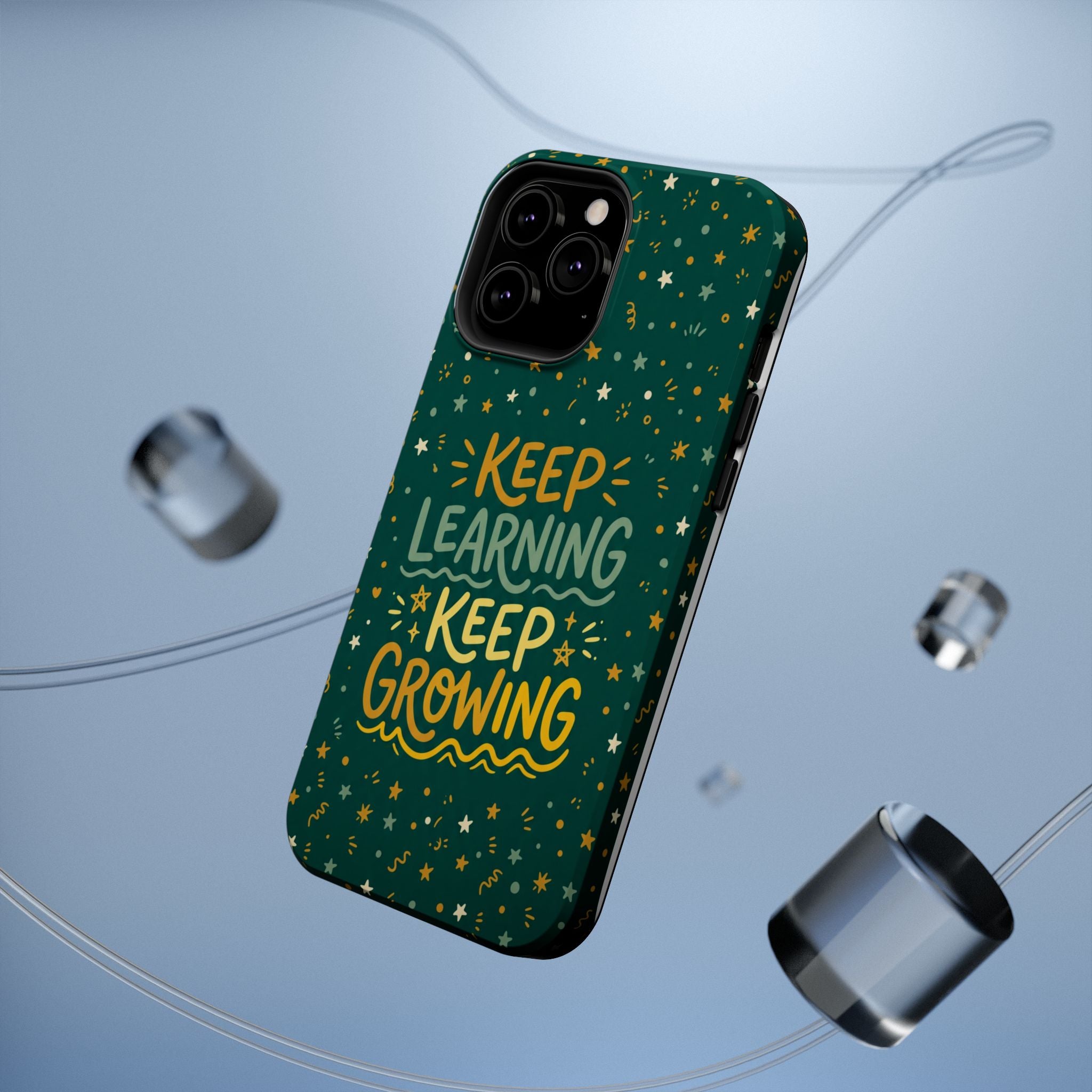 Keep Learning Keep Growing Teacher Phone Case — Wireless Charging Cover