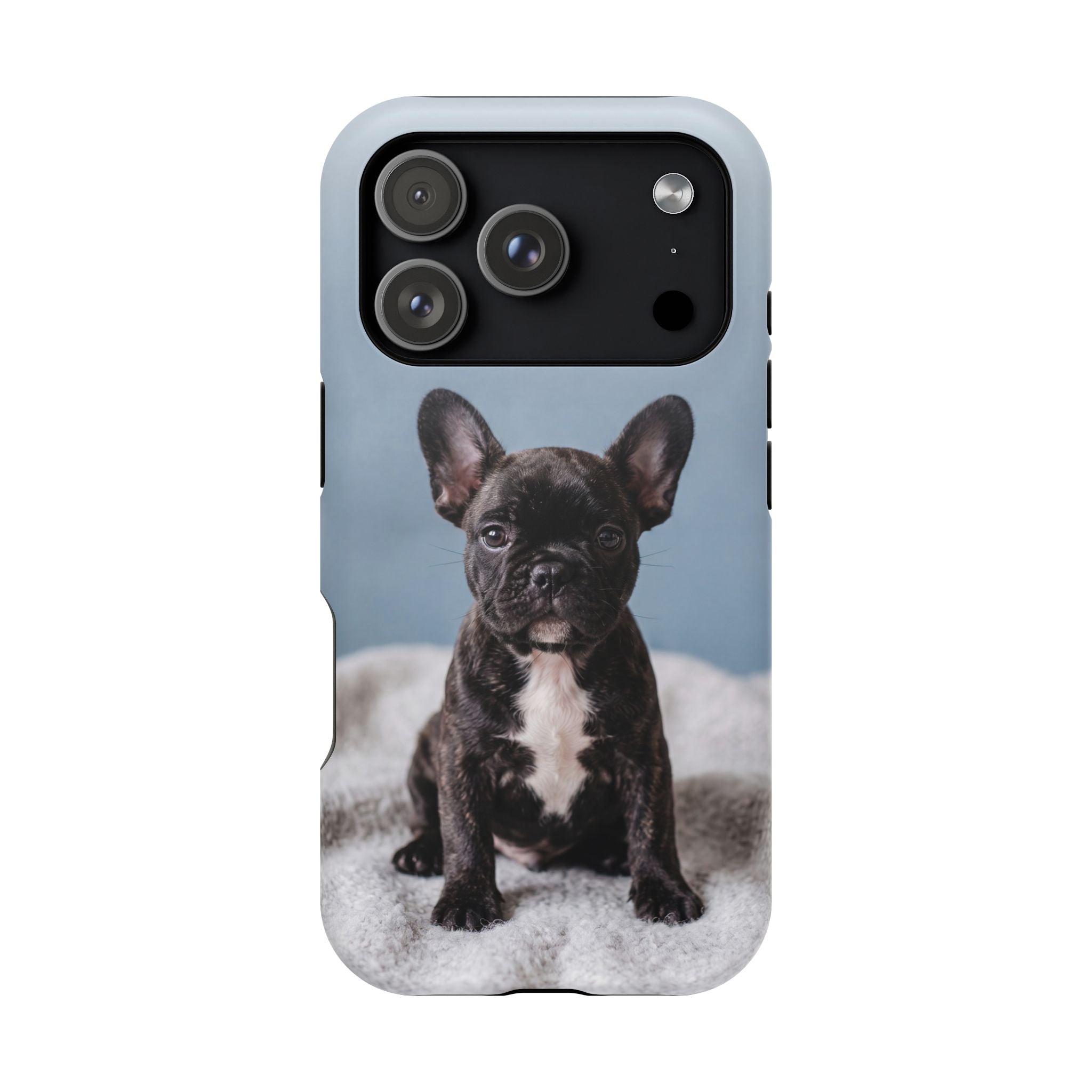 French Bulldog Puppy Phone Case — Impact-Resistant Wireless Charging Cover