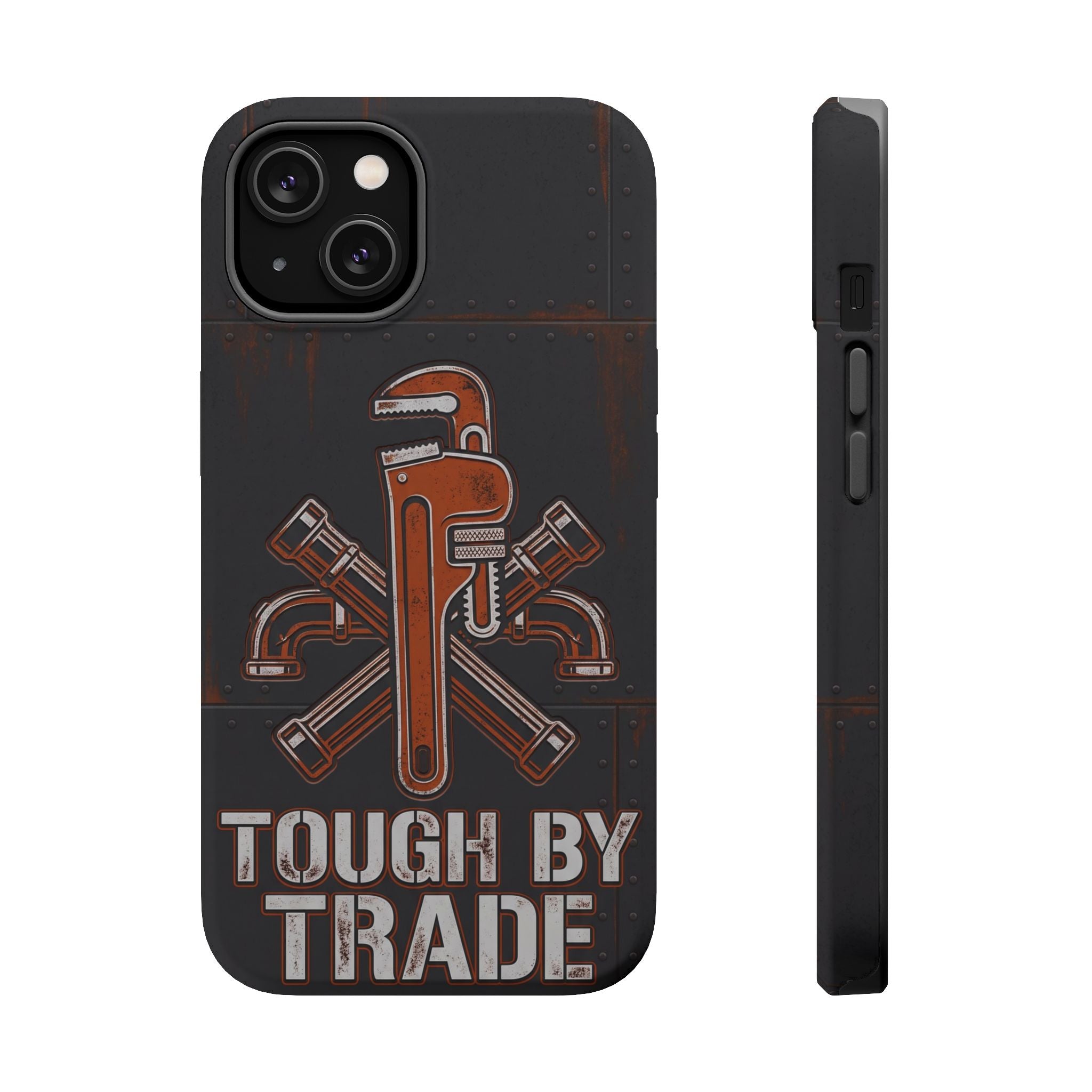 Tough By Trade Phone Case — Crossed Wrenches Wireless Charging Cover
