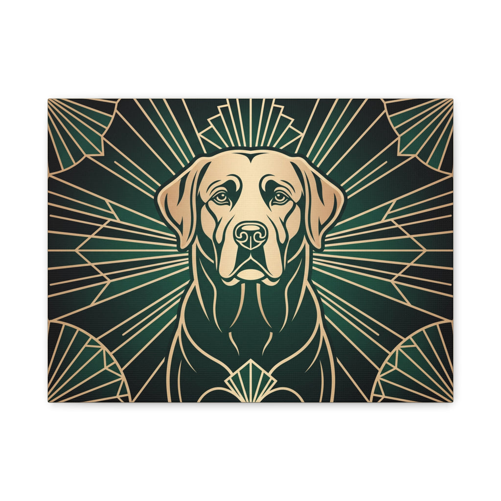 Labrador Canvas | Art Deco Fan Line Art Wall Art