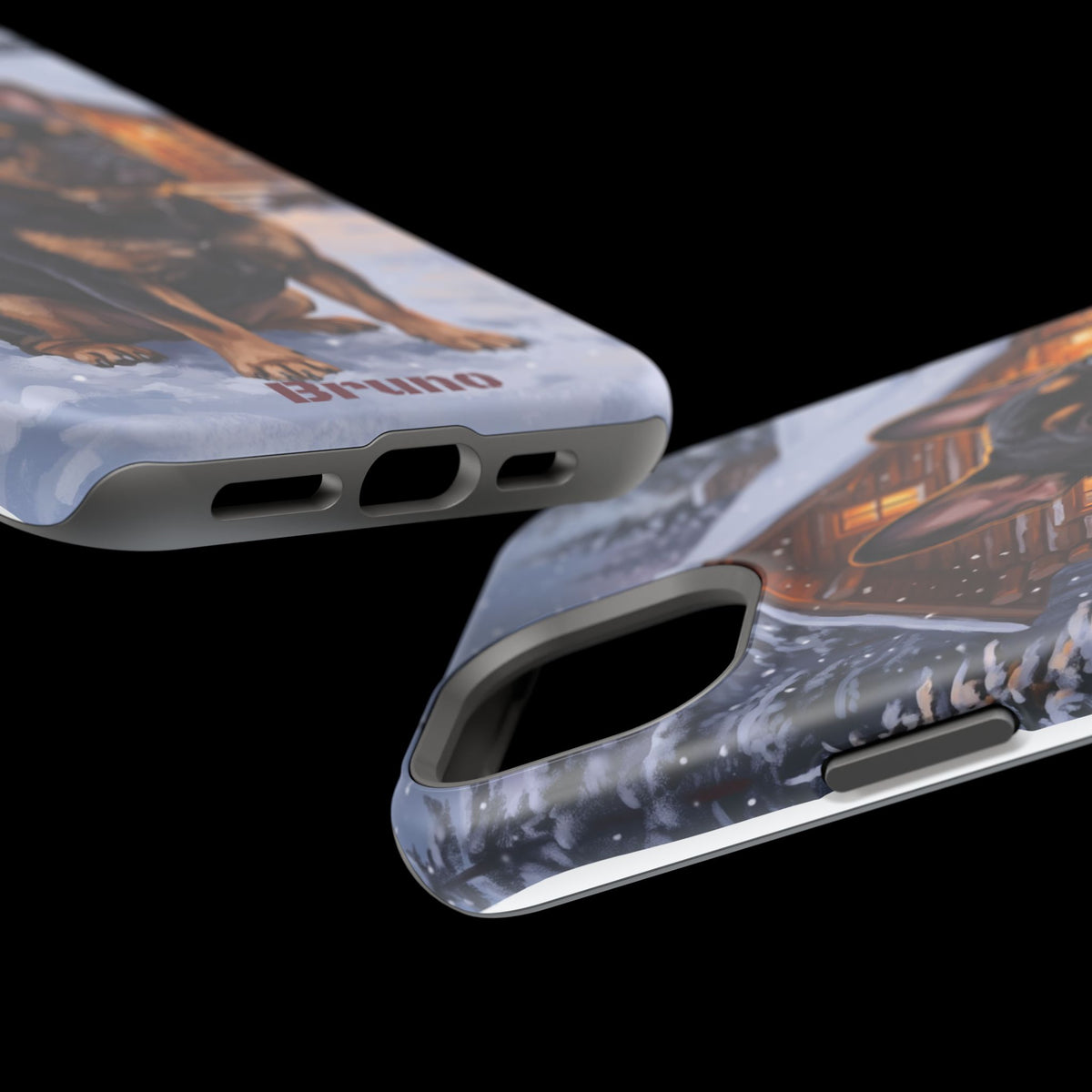 Personalized French Bulldog Cozy Cabin Phone Case — Wireless Charging Cover