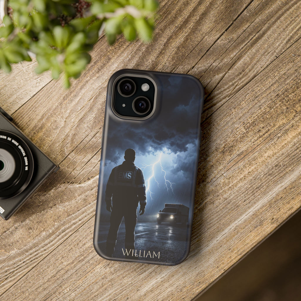Personalized Lightning Storm EMS Phone Case — Wireless Charging Cover