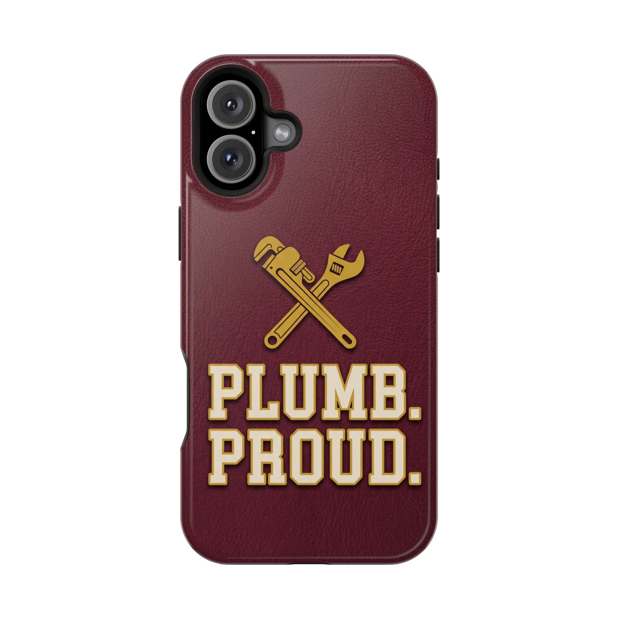 Plumb. Proud. Phone Case — Crossed Wrenches Wireless Charging Cover