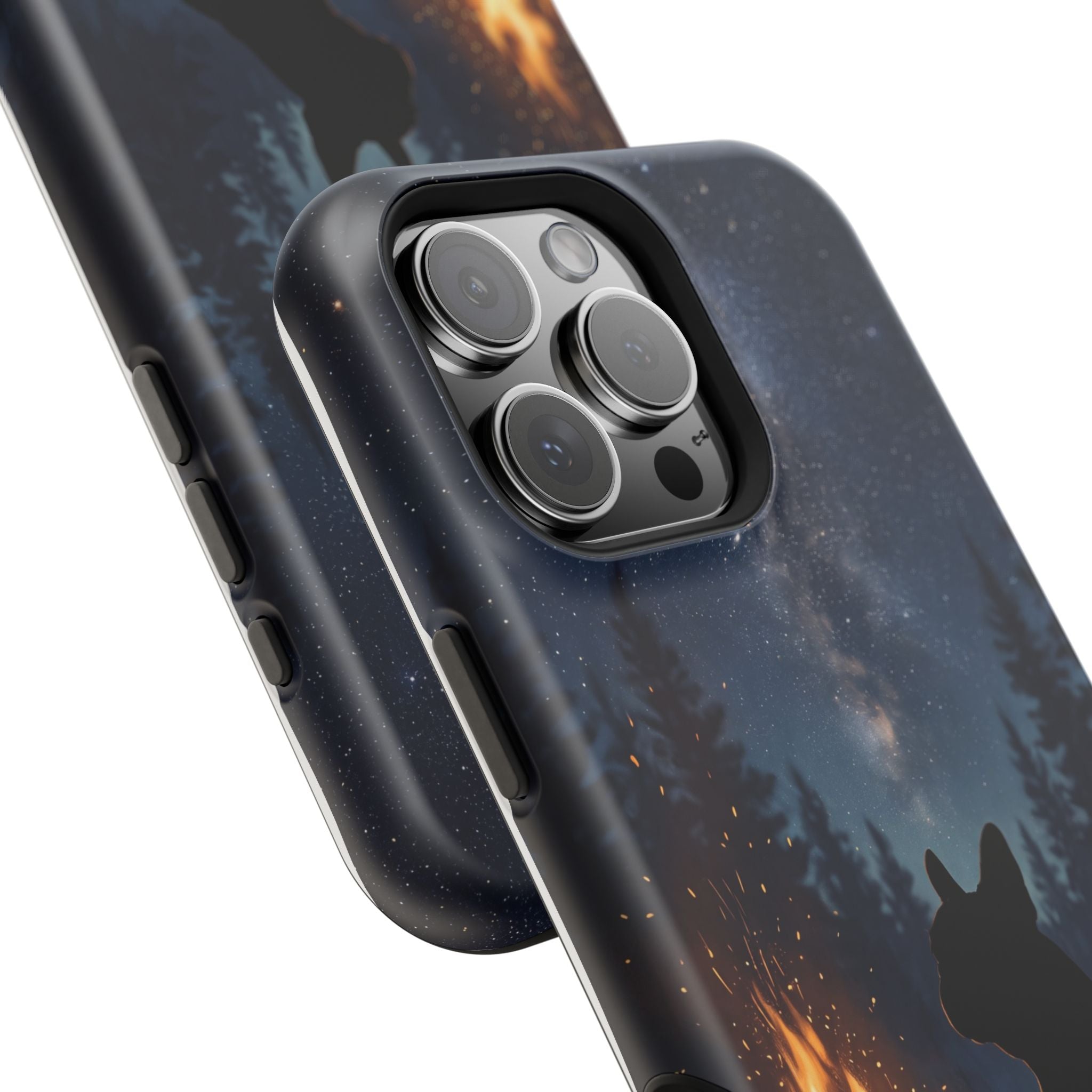 Personalized French Bulldog Campfire Phone Case — Wireless Charging Cover