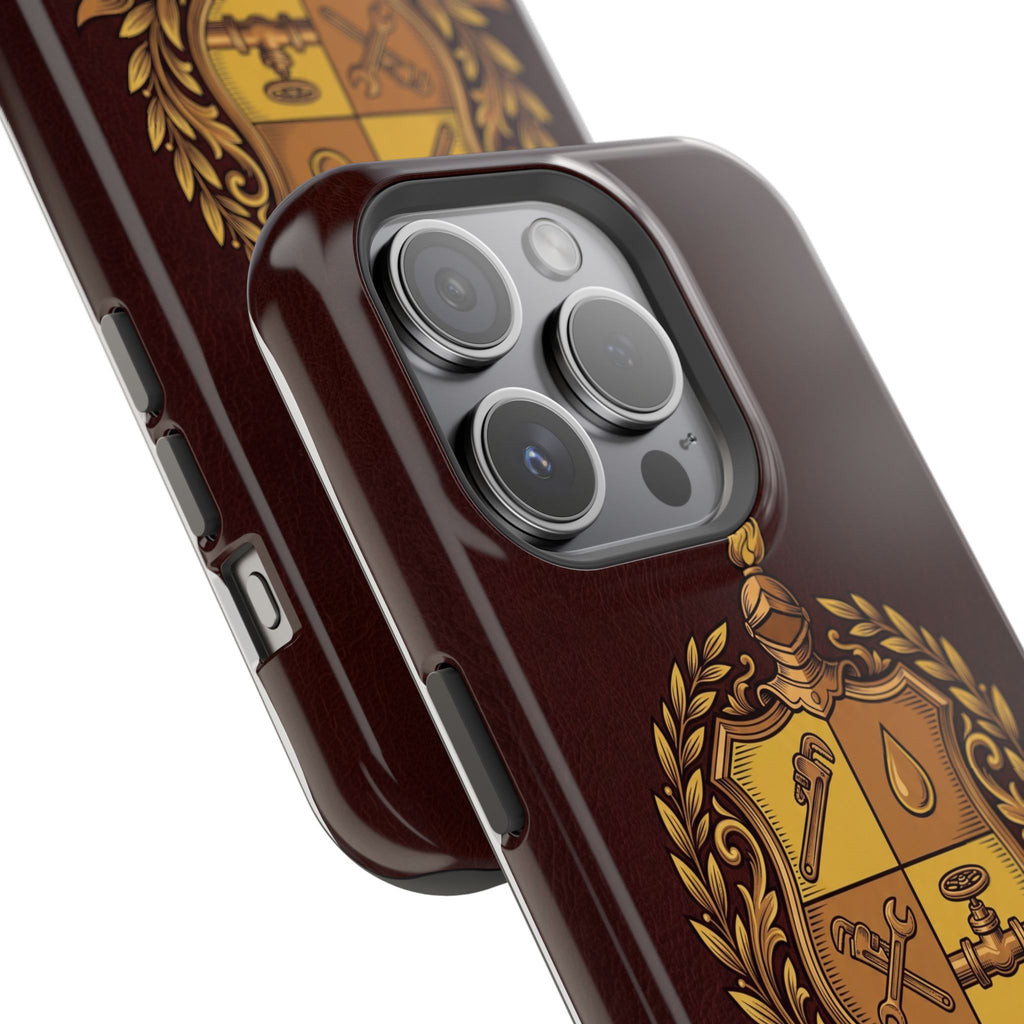 Plumber Crest Phone Case — Heraldic Shield Wireless Charging Cover
