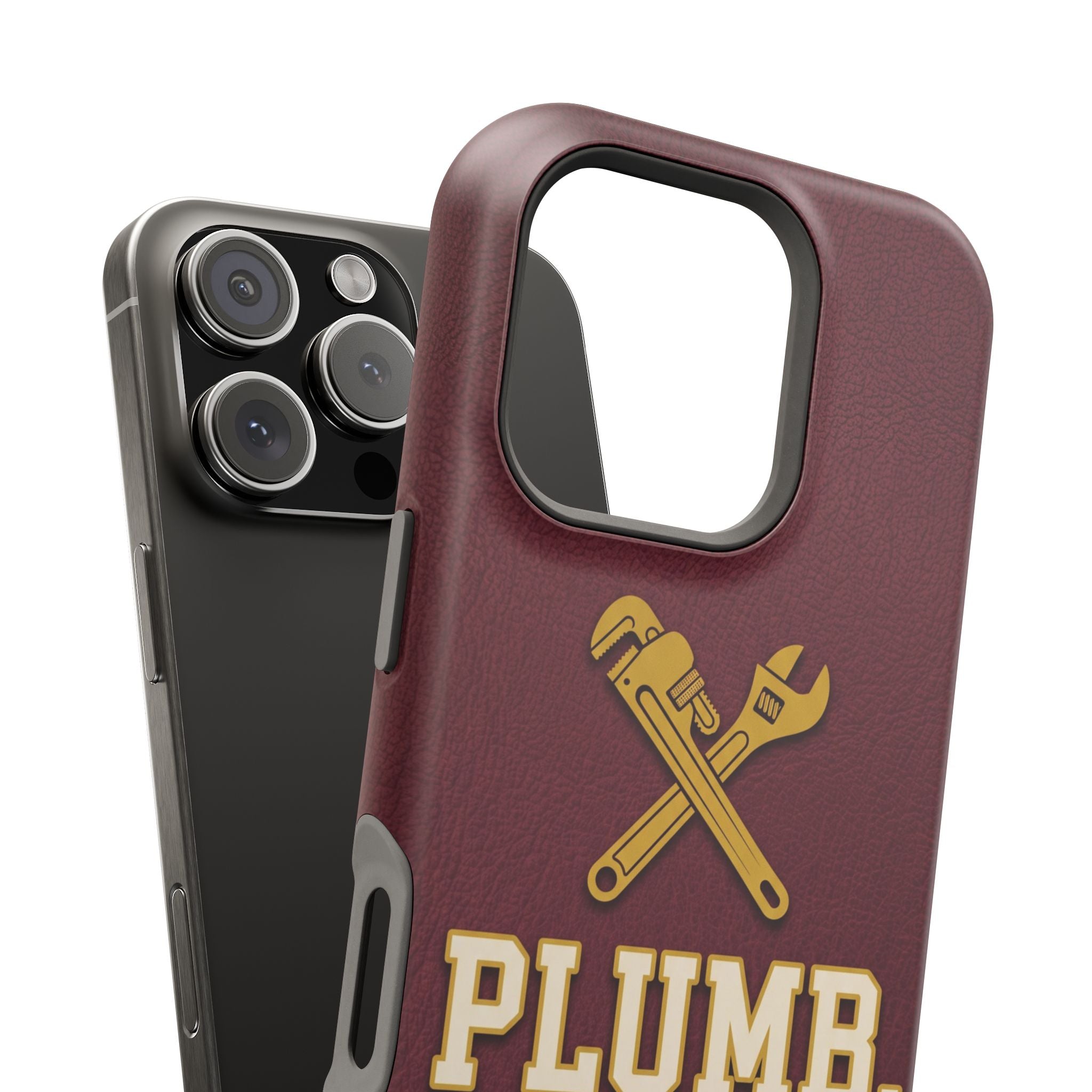 Plumb. Proud. Phone Case — Crossed Wrenches Wireless Charging Cover
