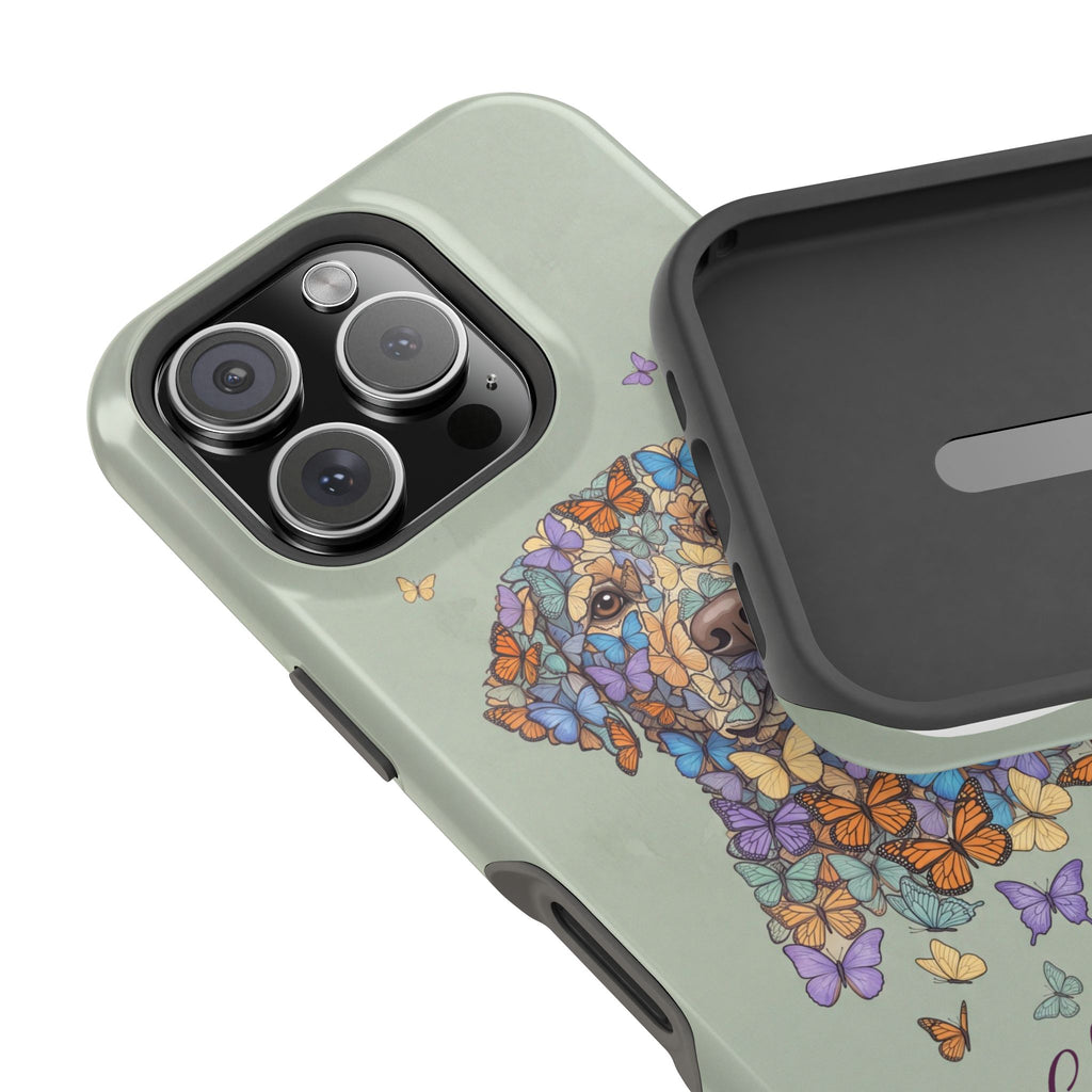 Personalized Butterfly Labrador Phone Case — Tough Magnetic Case with Wireless Charging