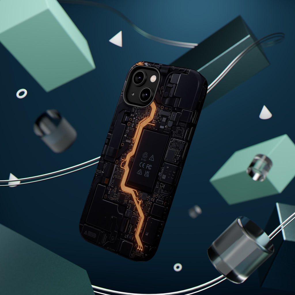 Electrician Circuit Bolt Phone Case — Impact-Resistant Wireless Charging Cover
