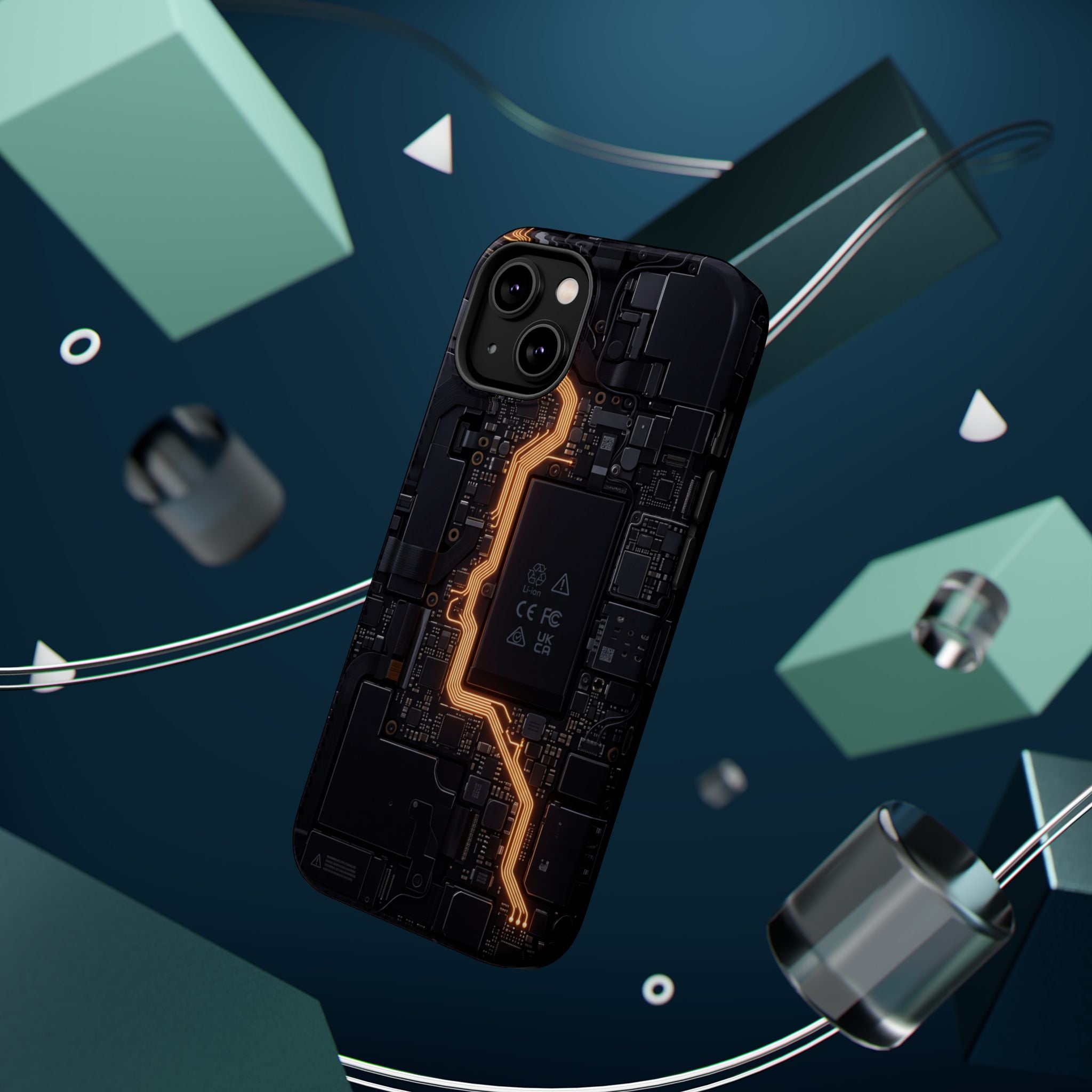 Electrician Circuit Bolt Phone Case — Impact-Resistant Wireless Charging Cover