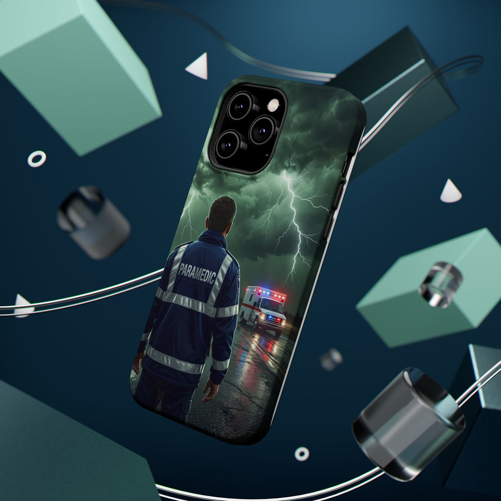Paramedic Green Storm Phone Case — Magnetic Wireless Charging Cover