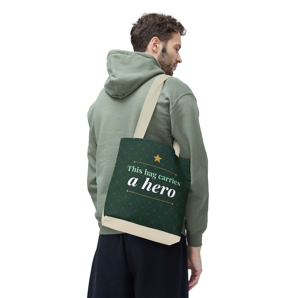 This Bag Carries a Hero Tote | Nurse Gift Tote Bag | Essential Worker Appreciation Gift | Premium Polyester Carry-All