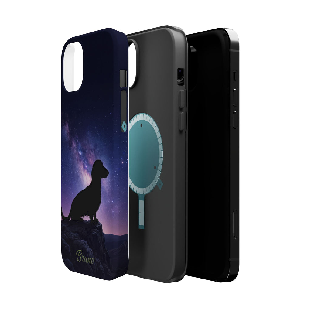 Personalized Dachshund Starry Night Phone Case — Wireless Charging Cover