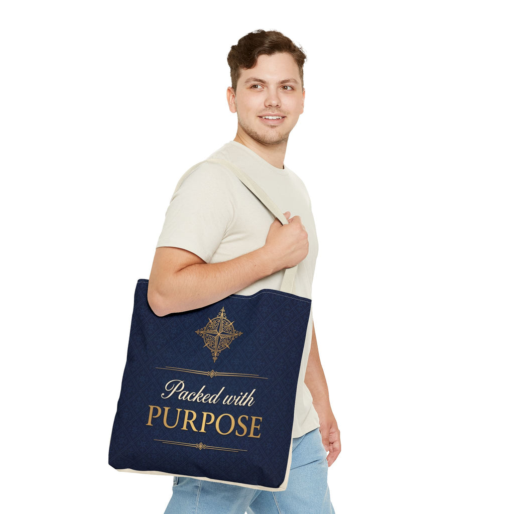 Packed with Purpose Tote | Inspirational Nurse Gift Tote Bag | Healthcare Worker Appreciation Gift | Premium Polyester Carry-All