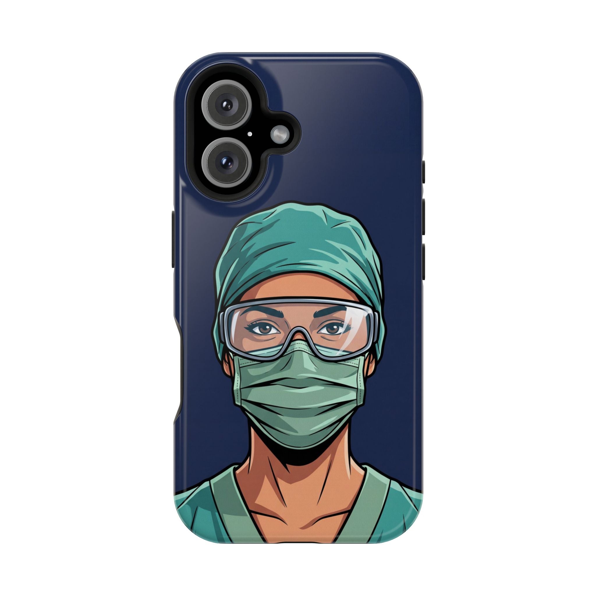 Bold Nurse Portrait Phone Case — Magnetic Wireless Charging Cover