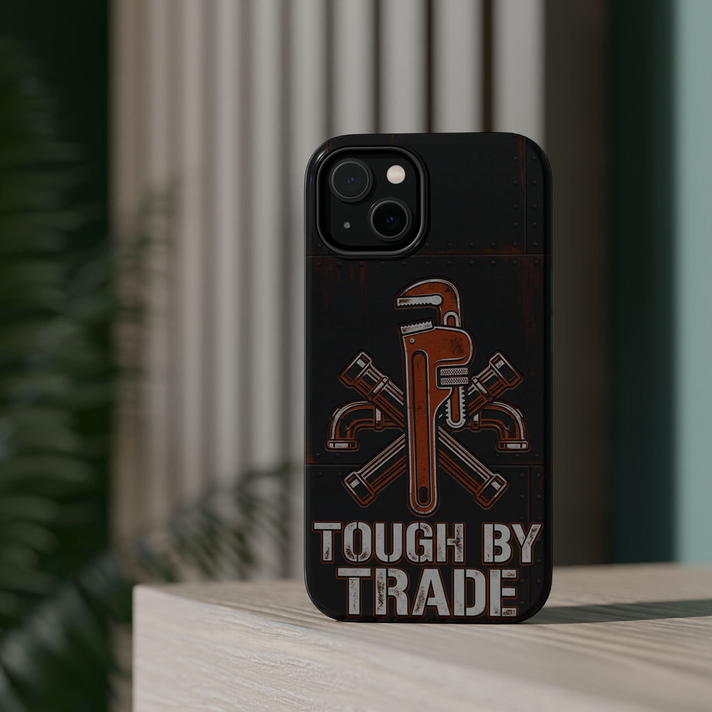 Tough By Trade Phone Case — Crossed Wrenches Wireless Charging Cover