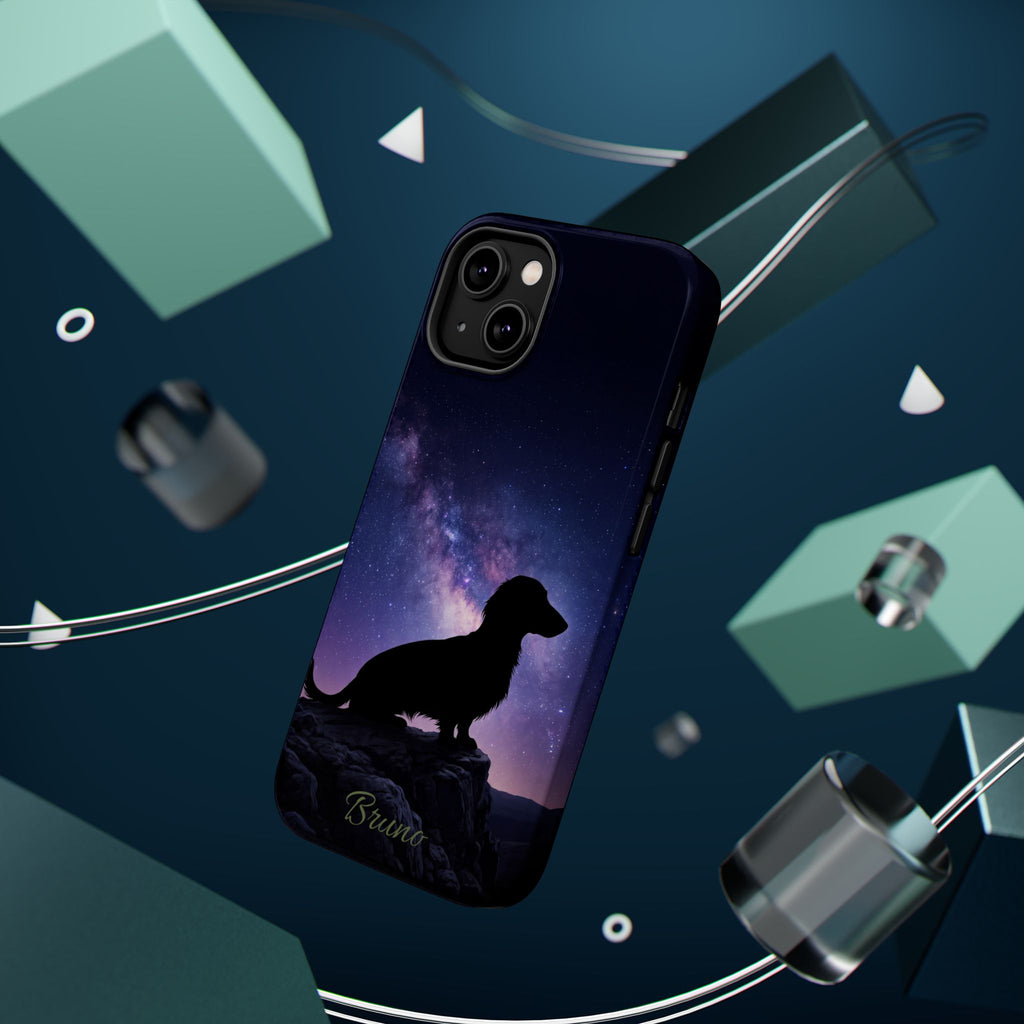 Personalized Dachshund Starry Night Phone Case — Wireless Charging Cover