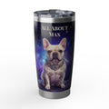 Personalized Frenchie Tumbler – Purple Galaxy Travel Mug, Custom Name Gift for Dog Lover