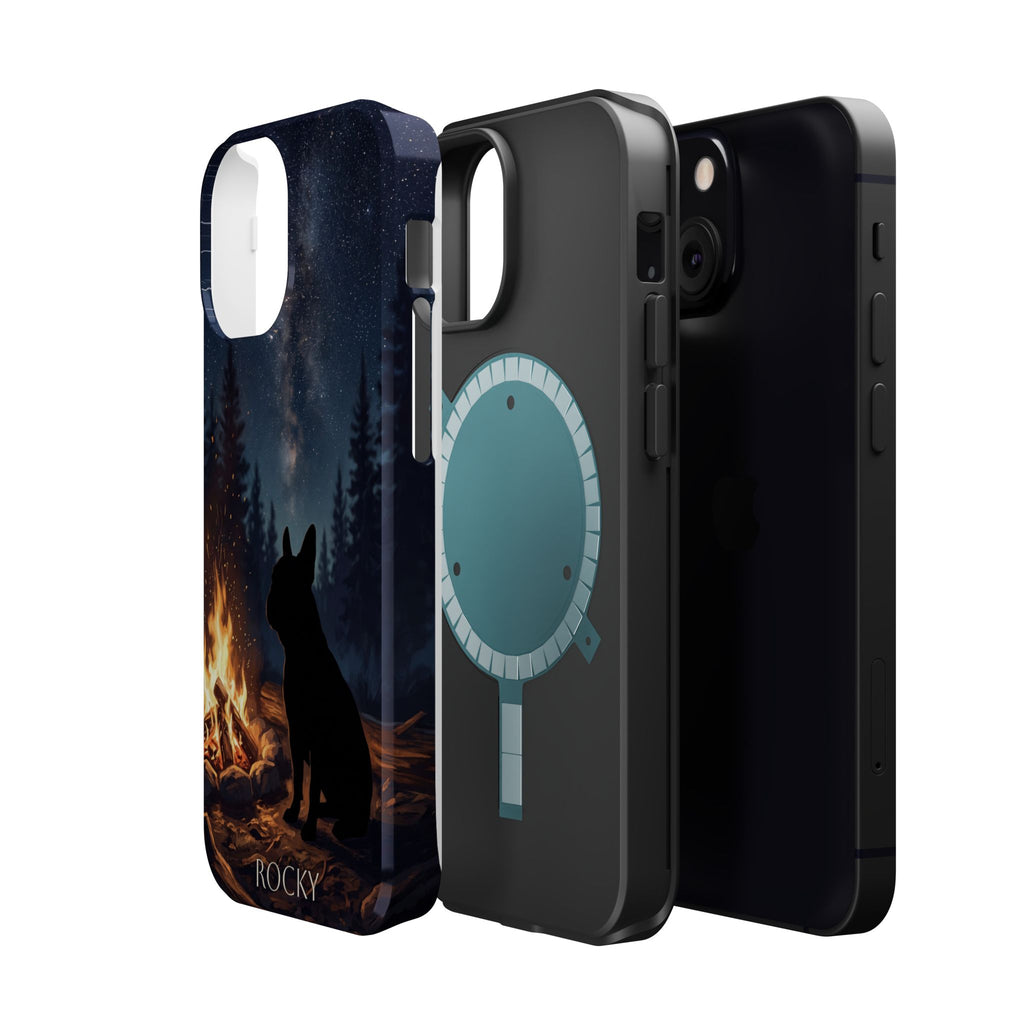 Personalized French Bulldog Campfire Phone Case — Wireless Charging Cover