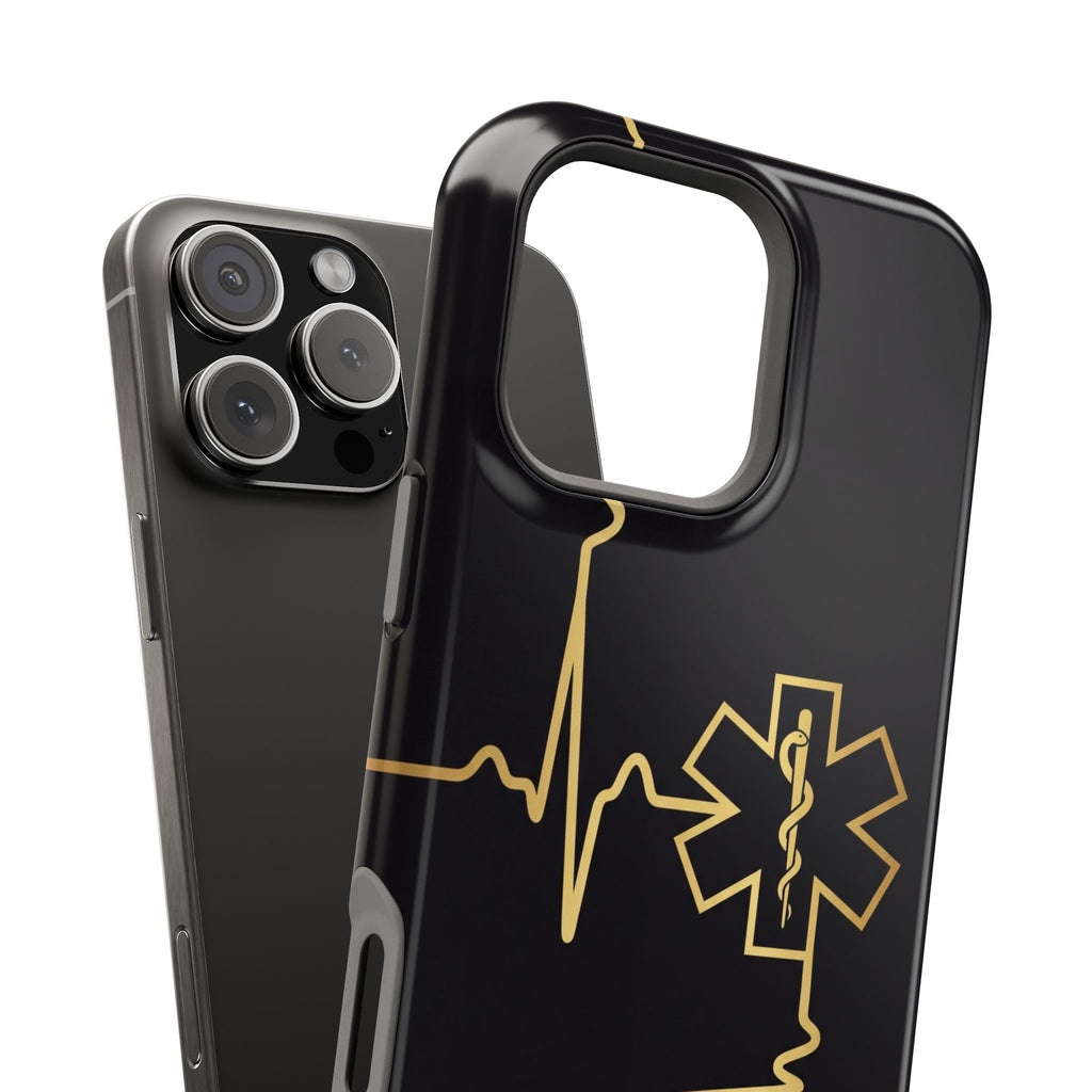 Paramedic/EMT Heartbeat Line Phone Case — Magnetic Wireless Charging Cover