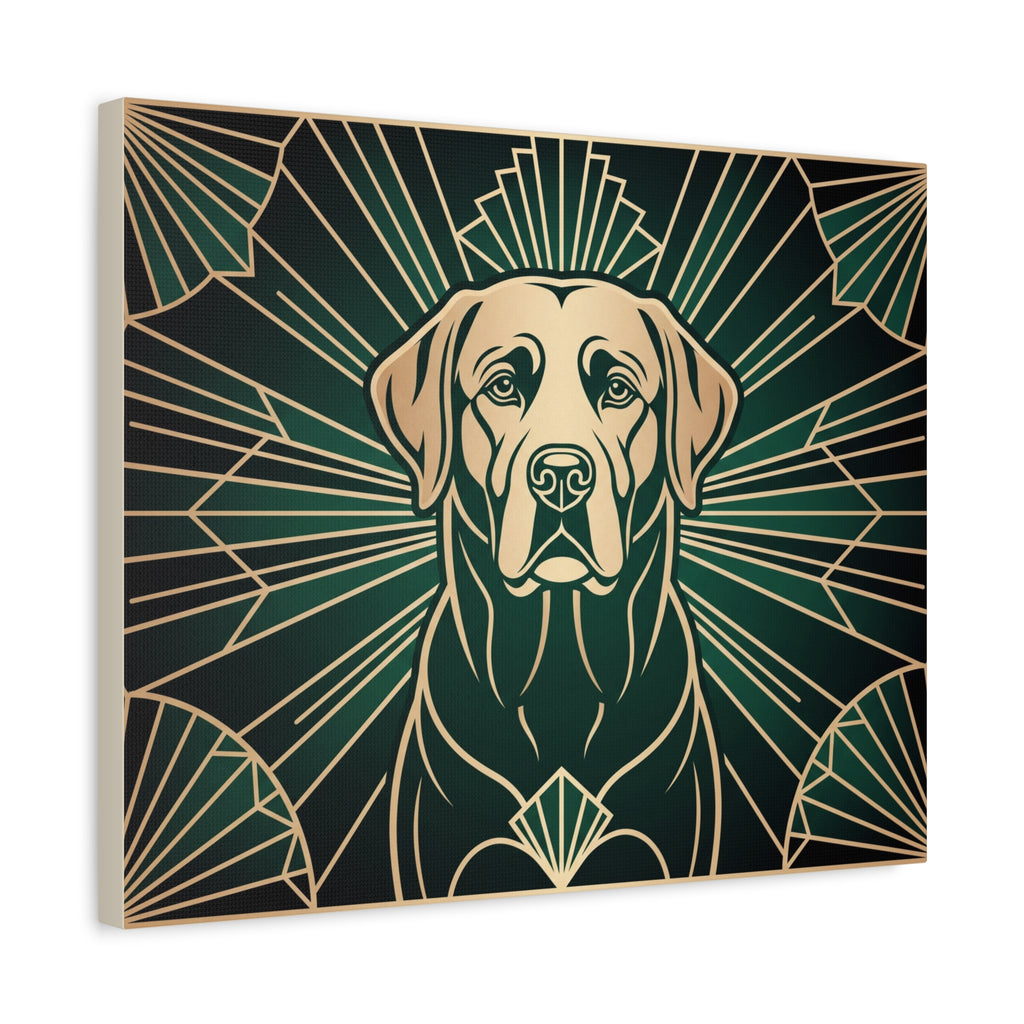 Labrador Canvas | Art Deco Fan Line Art Wall Art
