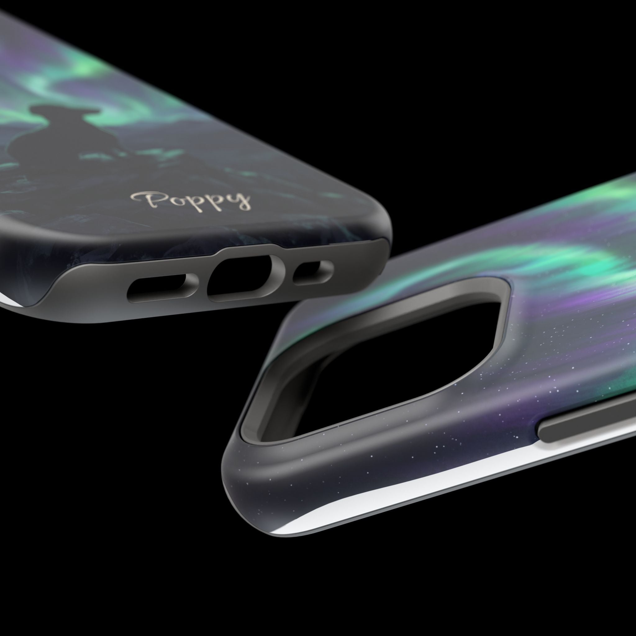 Personalized Dachshund Northern Lights Phone Case — Wireless Charging Cover