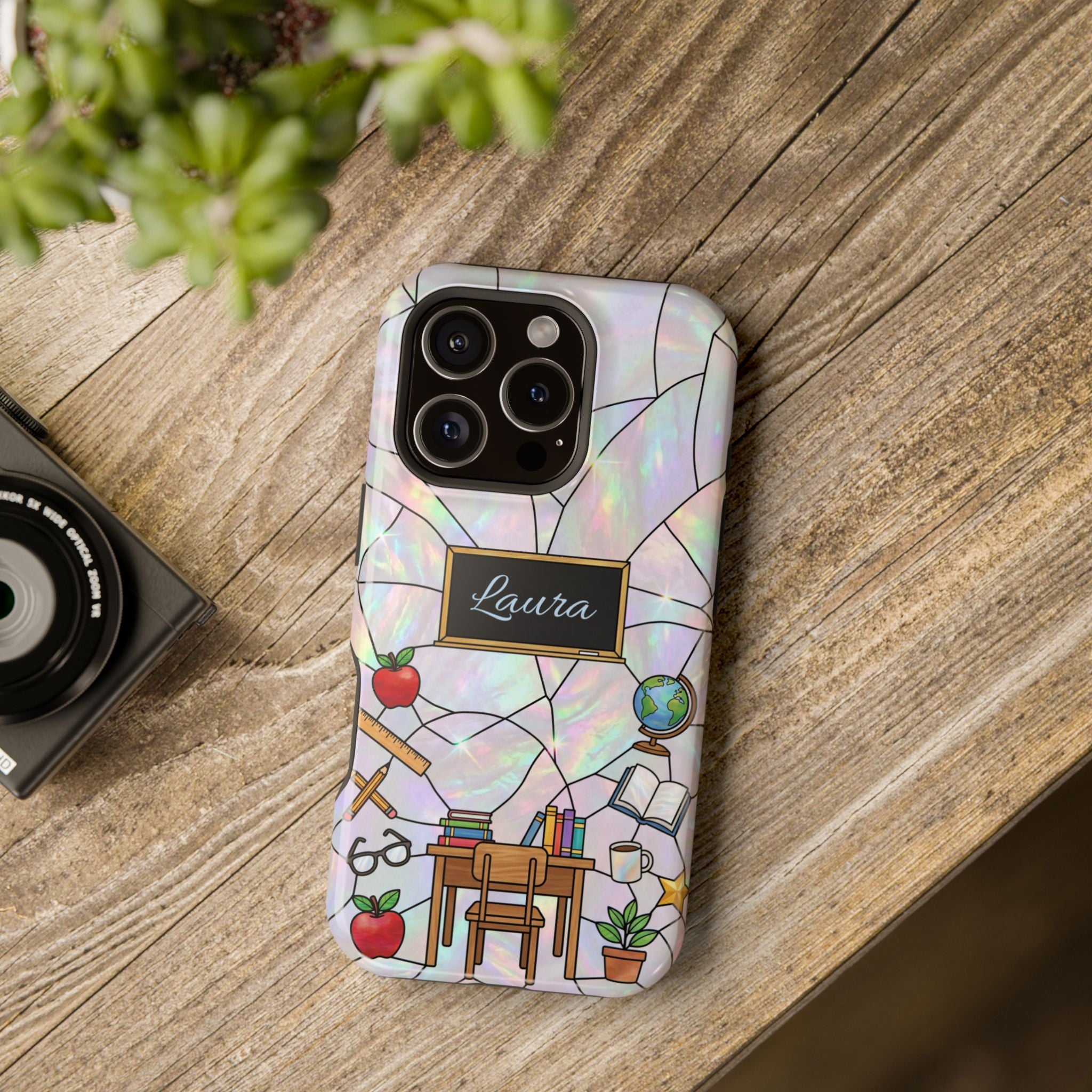 Personalized Teacher Phone Case — Impact-Resistant Wireless Charging Cover
