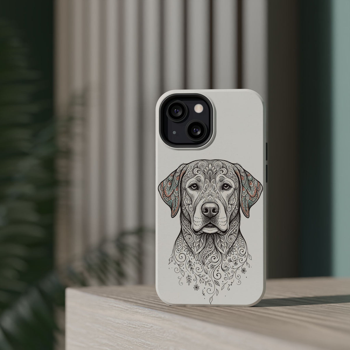 Mandala Labrador Phone Case — Tough Magnetic Case with Wireless Charging