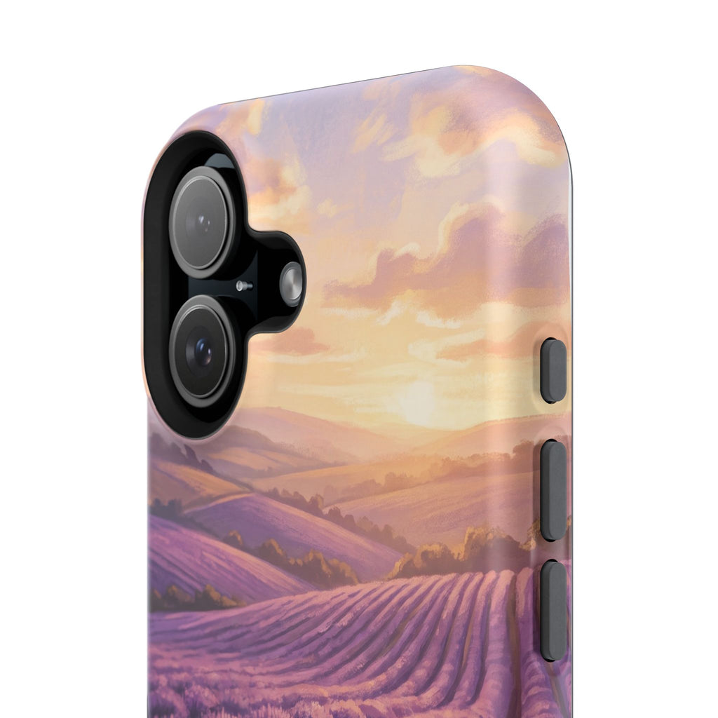 Personalized Dachshund Lavender Field Phone Case — Wireless Charging Cover