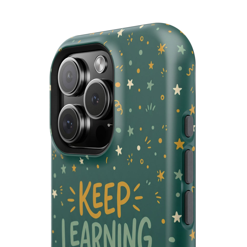 Keep Learning Keep Growing Teacher Phone Case — Wireless Charging Cover